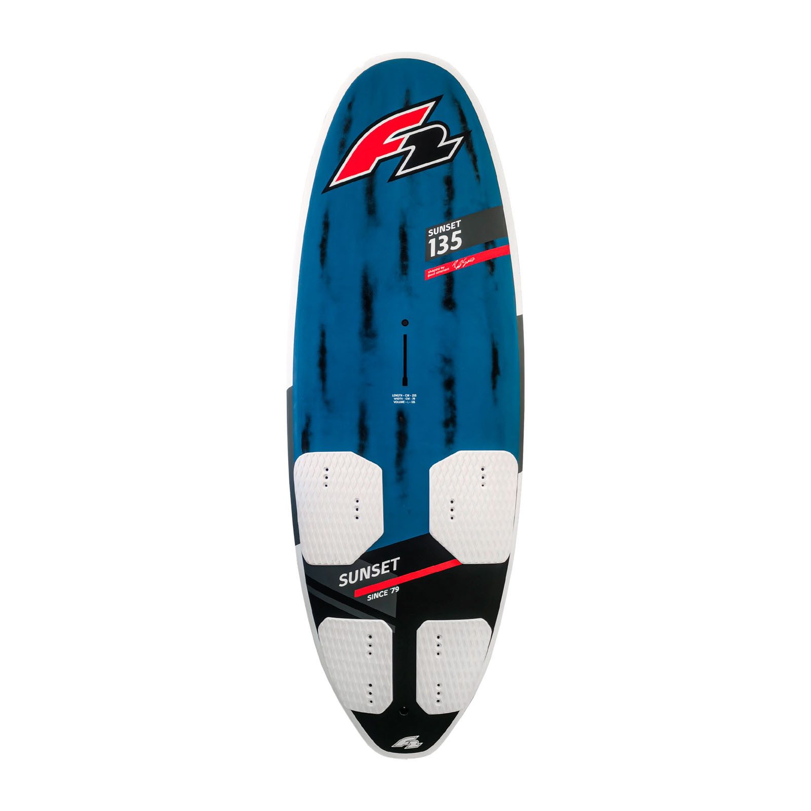 F2 Windsurfboard F2 Sale Windsurfboard Sunset 135L Blau/Schwarz Modell