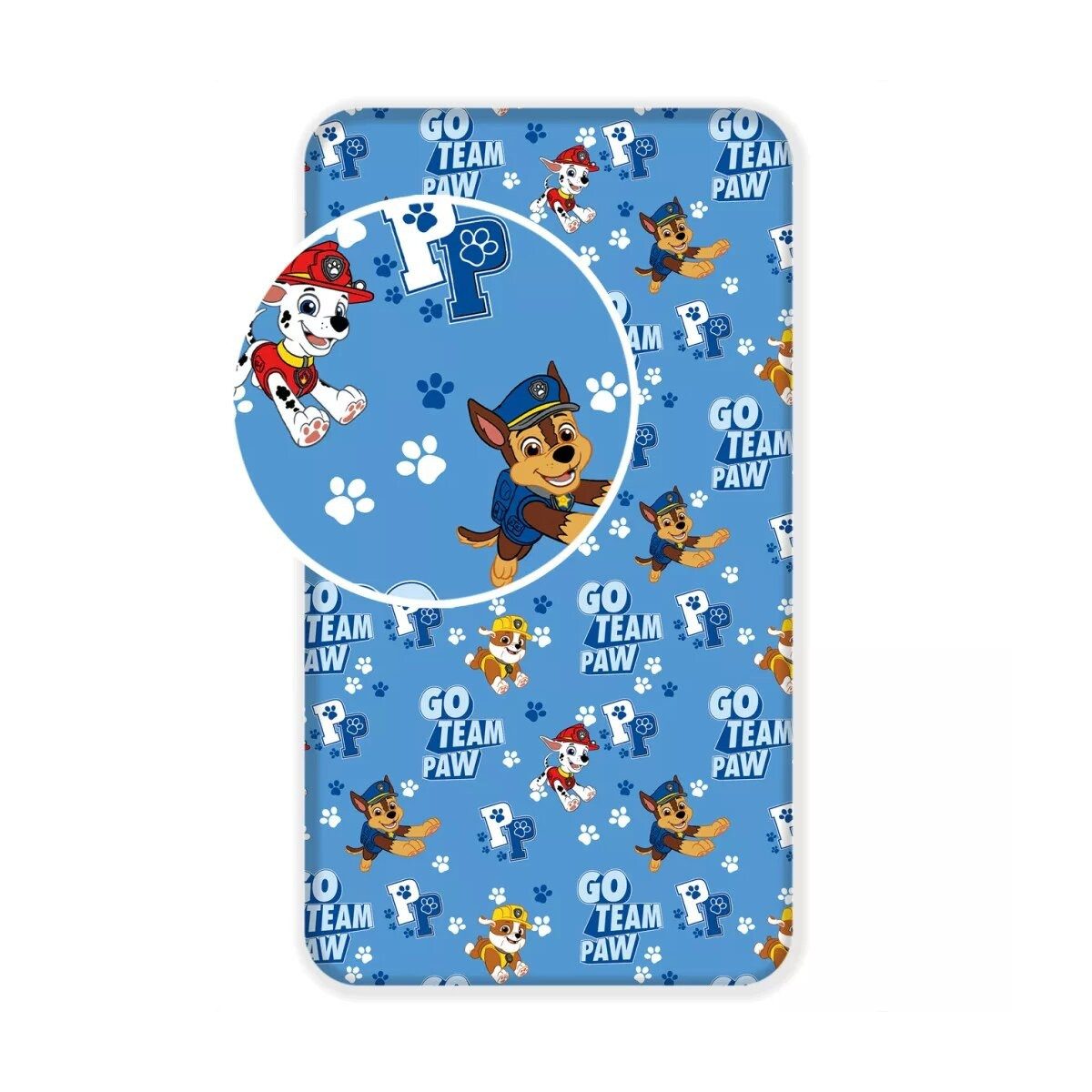 PAW PATROL Spannbettlaken Paw Patrol Go Team Spannbetttuch 90x200cm 100% Ba günstig online kaufen