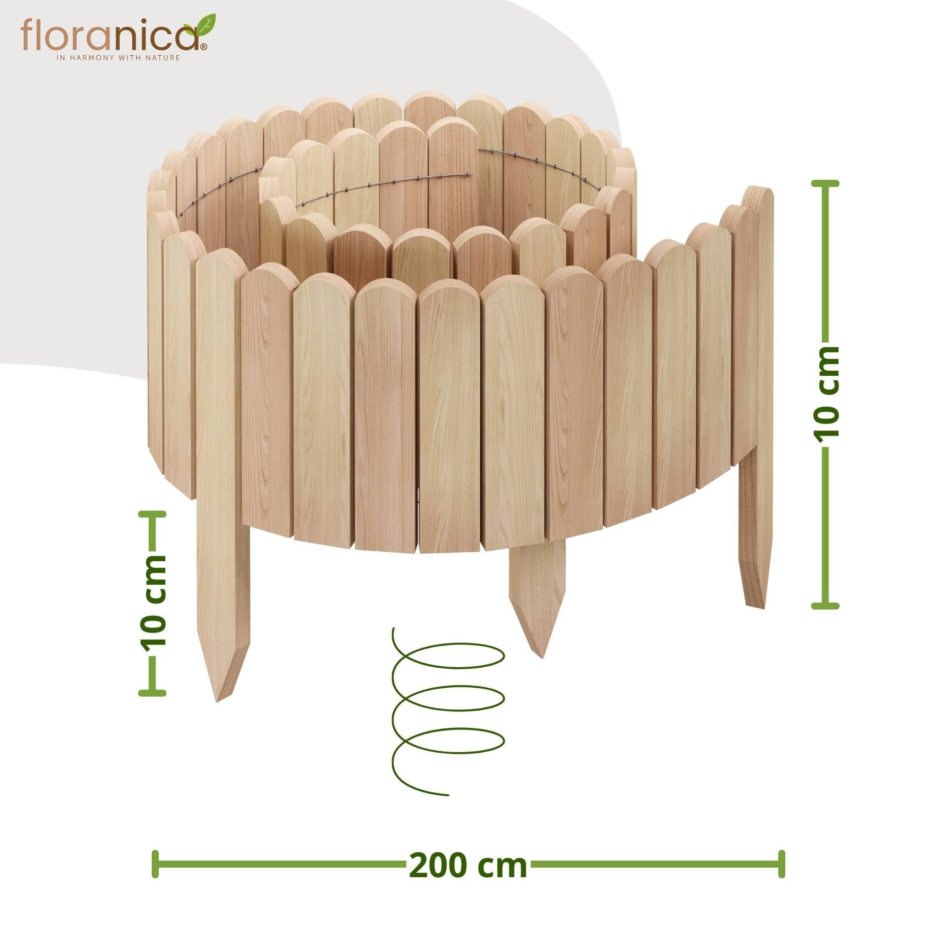 Floranica Palisade Beeteinfassung Beetumrandung Rasenkante Umrandung Flexib günstig online kaufen