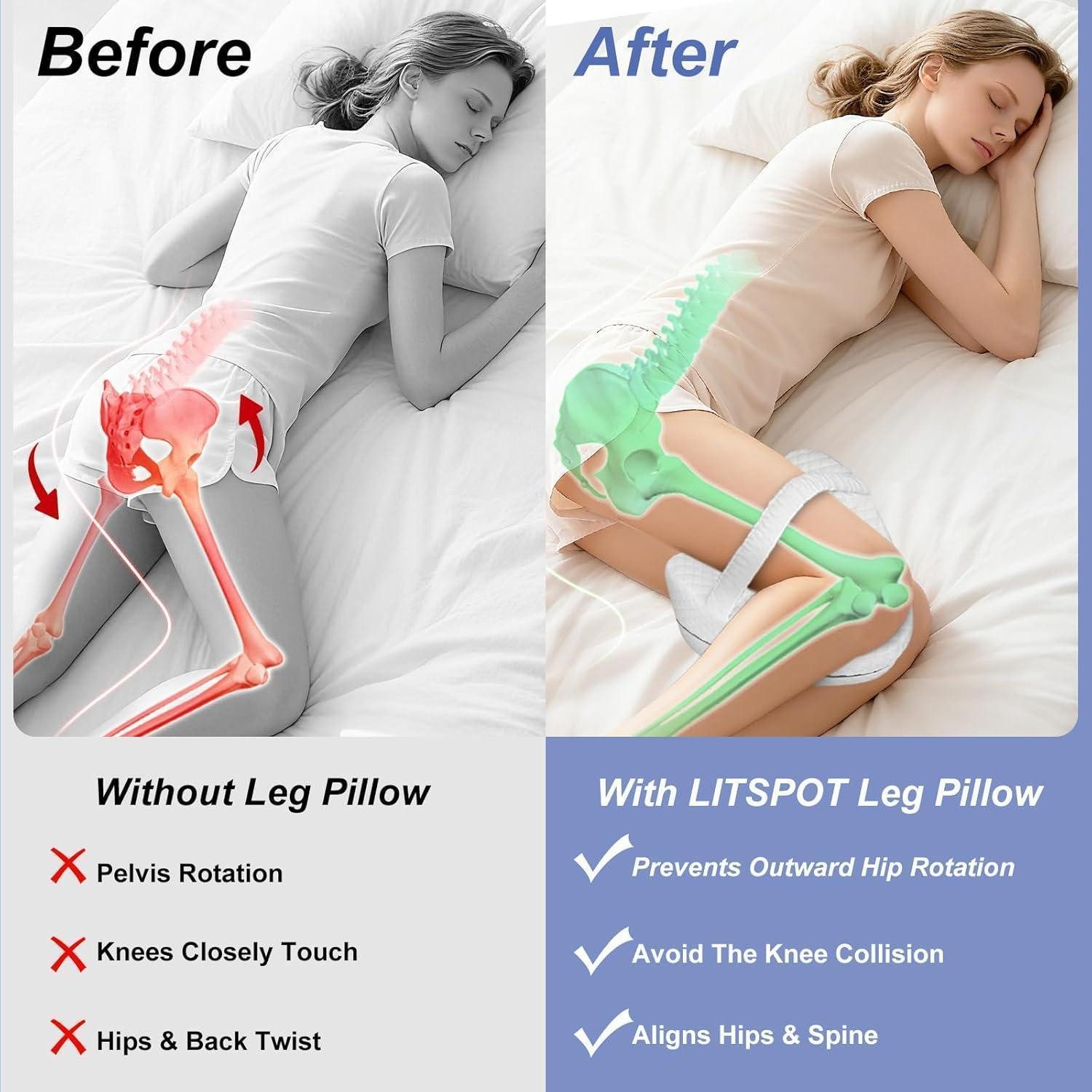 LuxusKollektion Seitenschläferkissen Ergonomisches Memory Foam Kniekissen für Seitenschläfer – Bild 5 von 5