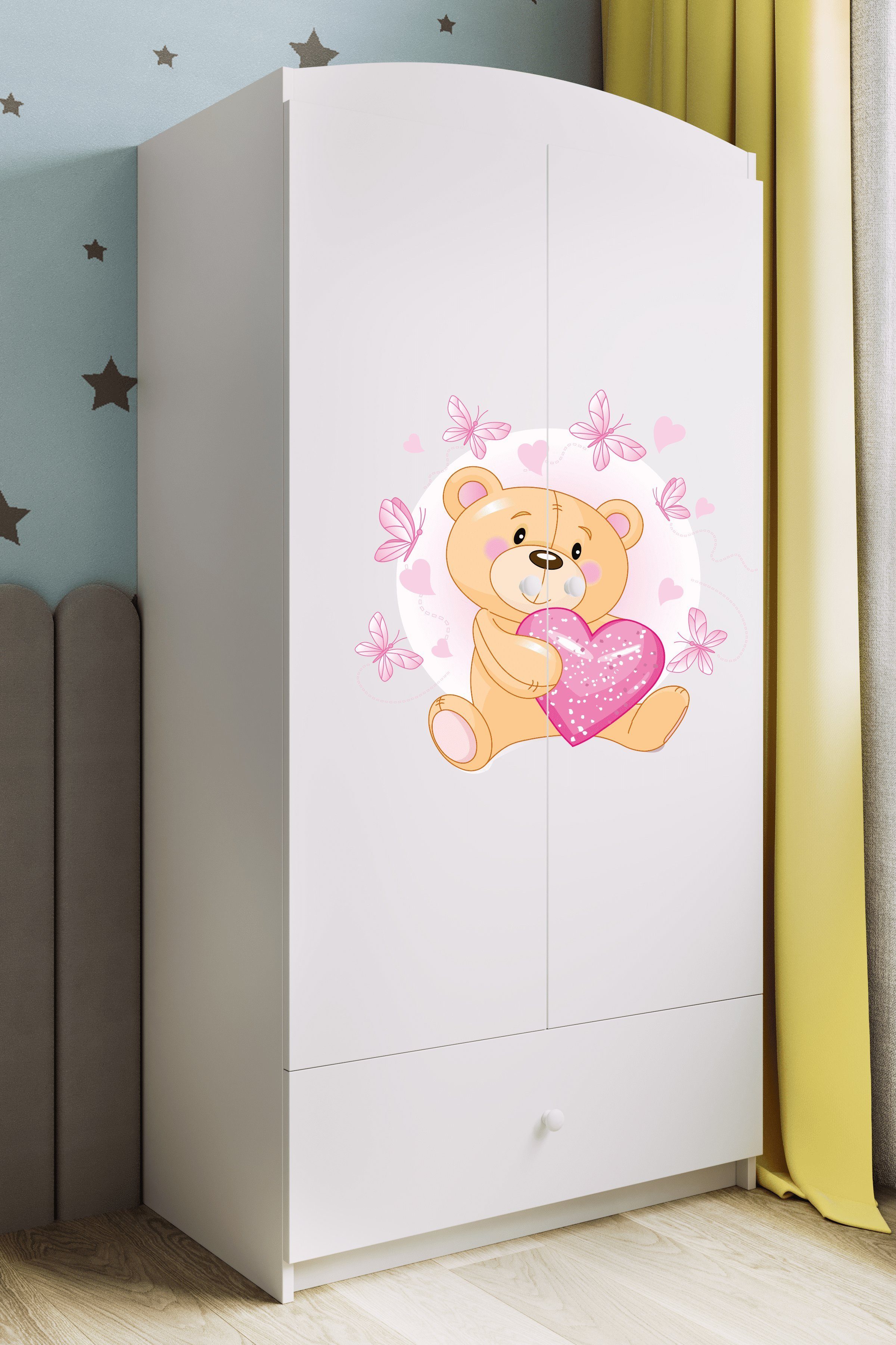 Bjird Kinderkleiderschrank Kleiderschrank Babydreams (4 Einlegeböden günstig online kaufen