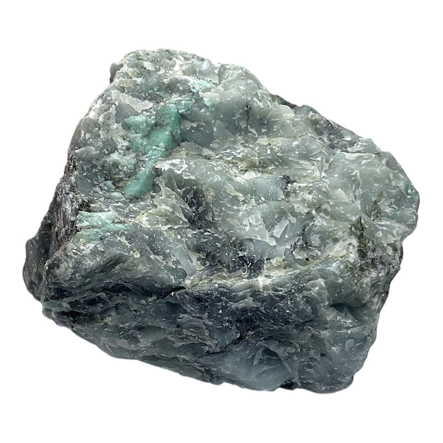 Steinfixx® Edelstein Smaragd Rohstein I 376gr. I 1880ct I 8x6x7cm I 100% echt I Brasilien, (auf Muttergestein (Glitter) farbintensiv, 1-St., Blickfang I Museumsstück I Showroom), Unikat I Masterpiece 1651