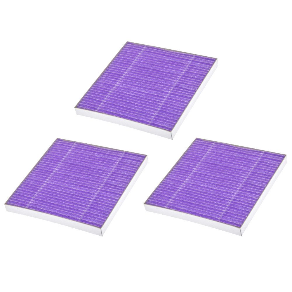 Trade-Shop HEPA-Filter 3x passend für Hitachi CV 100, CV 200, CV 300, CV 400 Staubsauger, Allergiefilter mit Power-Filtration / Maße: ca. 9,3 x 9,2 x 0,9cm