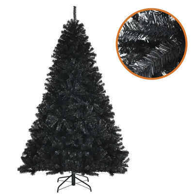 COSTWAY Künstlicher Weihnachtsbaum »Tannenbaum«, 225cm, mit 1749 Zweigen und klappbarer Metallständer, schwarz