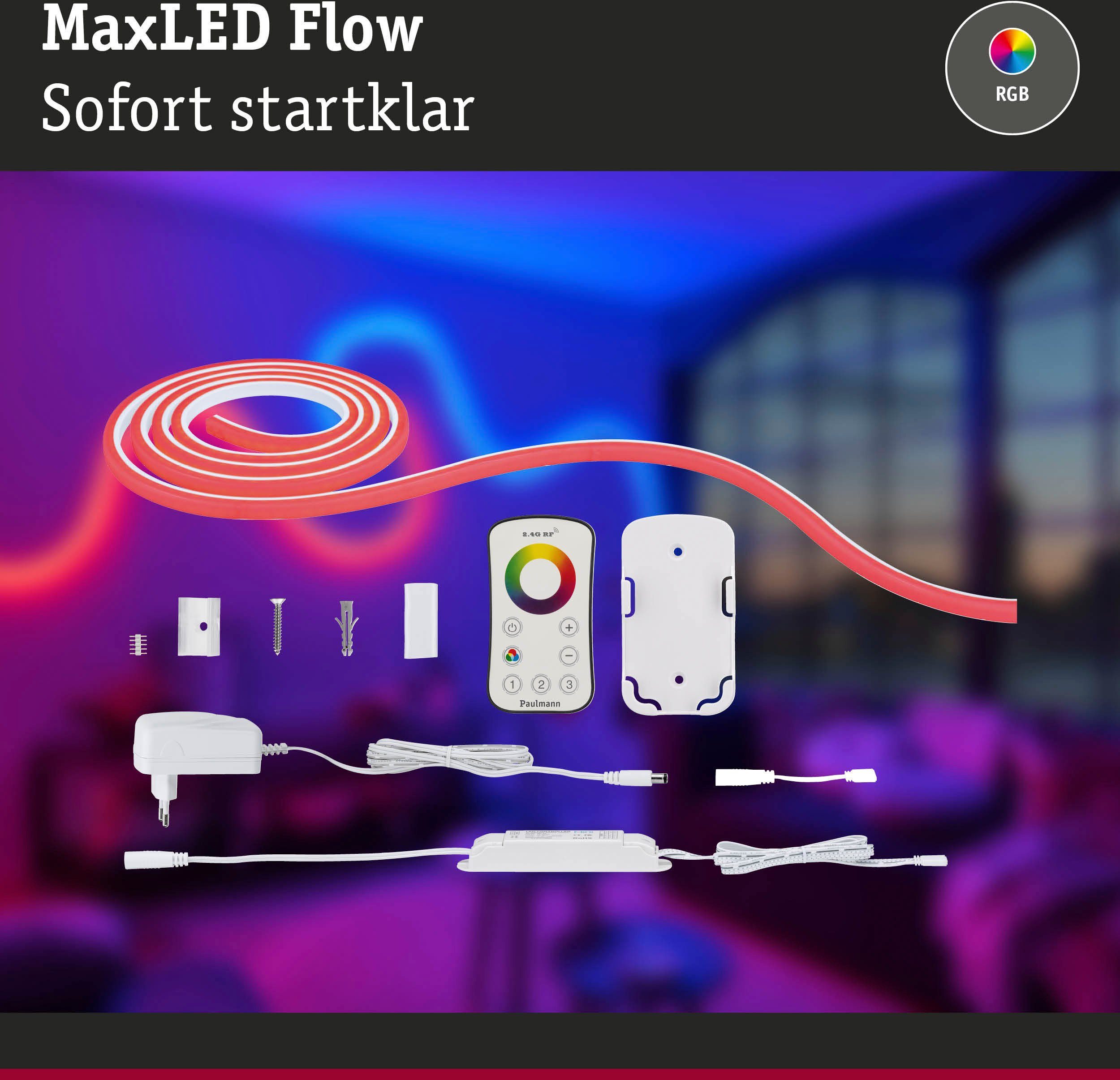 RGB Paulmann Flow MaxLED inkl. 1,5m Basisset 13,5W, Funk-Fernbedienung LED-Streifen