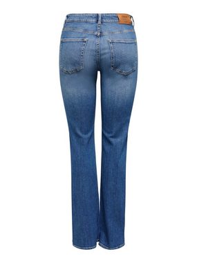 ONLY Bootcut-Jeans ONLEVERLY MW SWEET FLARED DNM CRO187 (Flared Jeans, Schlagjeans, ausgestellte Beinform, normale Leibhöhe) Baumwollmischung mit Stretch sorgt für ein angenehmes Tragegefühl