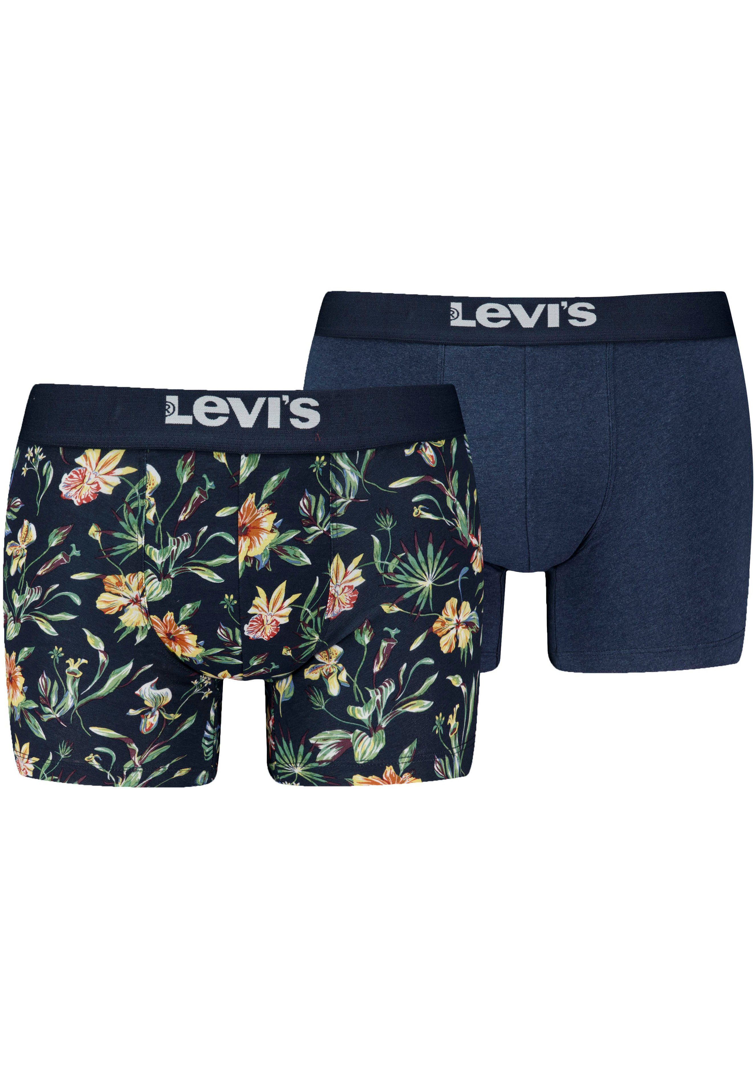 Levi's® Boxershorts LEVIS MEN FLOWER AOP BOXER BRIEF 2P blue-combo