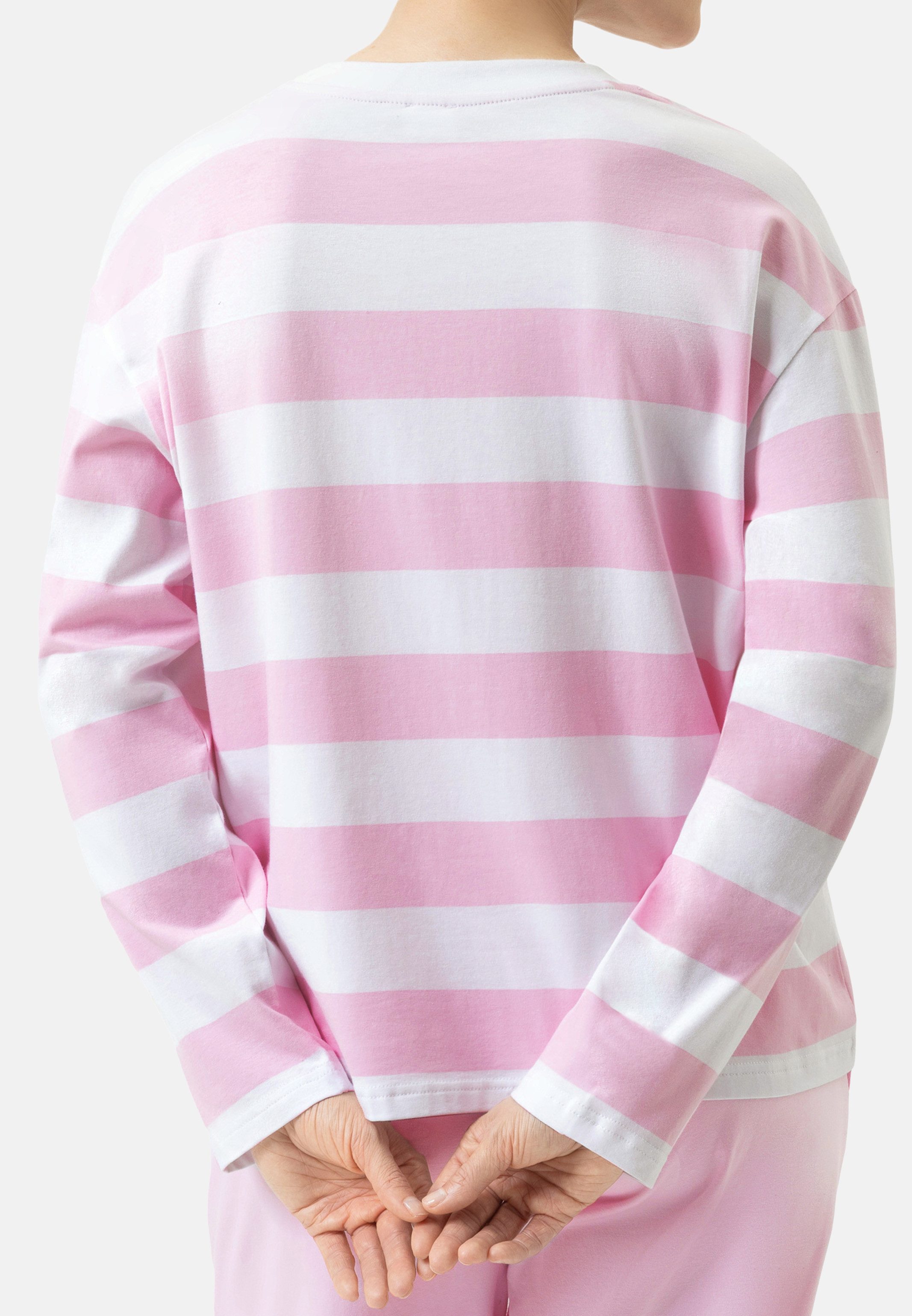 Mey Kapuzensweatjacke Streaked Lines (1-tlg) Schlafanzug Oberteil - Baumwolle - Atmungsaktiv