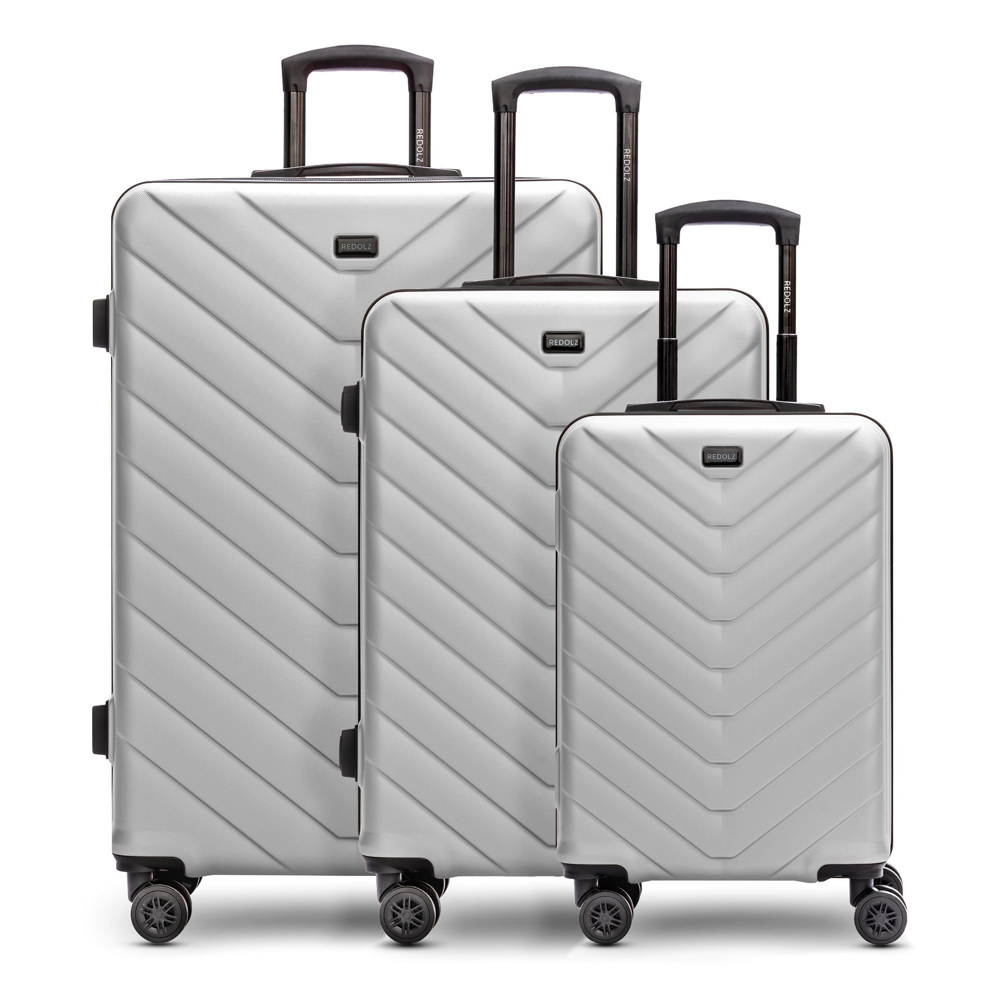 Redolz Trolleyset Essentials 07, Rollen, 3 tlg), 2 silver-colored ABS 4 (3-teilig