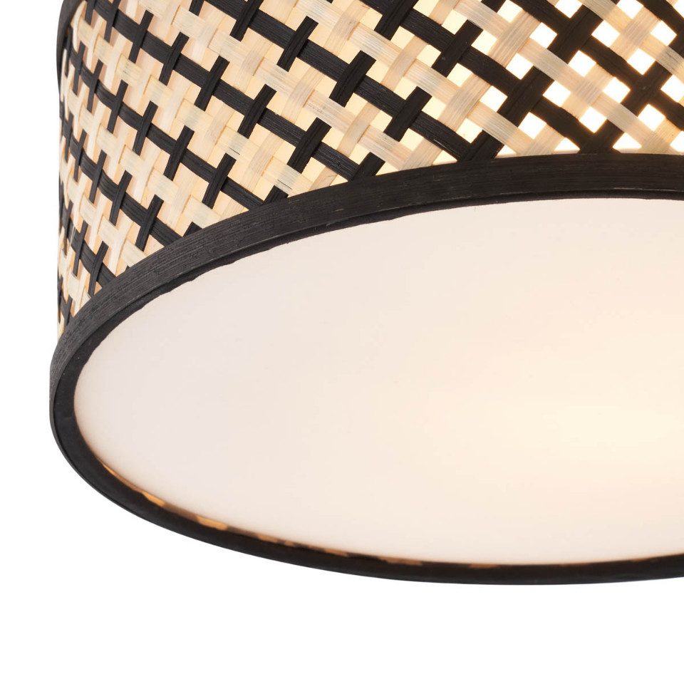 Qazqa Deckenleuchte Tremmo, ohne Leuchtmittel, Extra-Warmweiß, QAZQA Deckenleuchte, e27, Naturel, Bamboo, Orientalisch