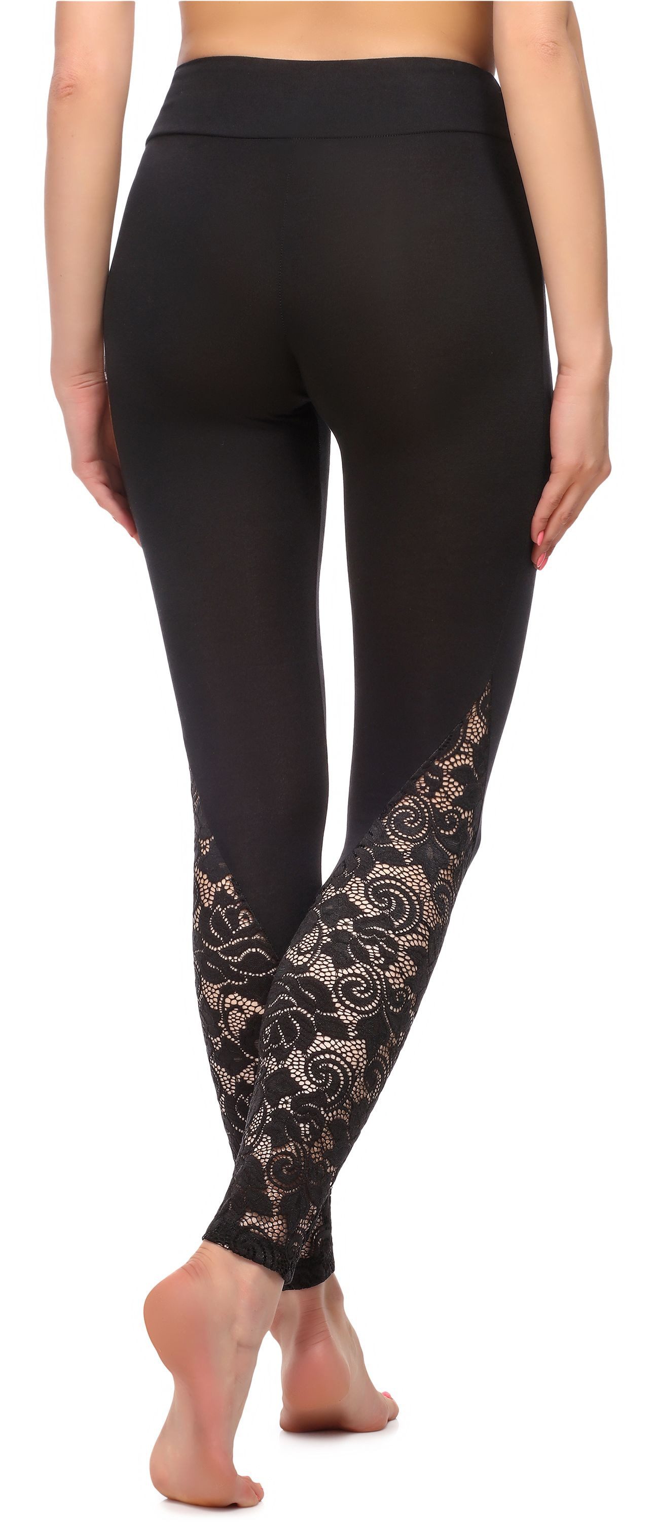 Merry Style Leggings Damen Lange Leggings aus Viskose MS10-305 (1-tlg) elastischer Bund