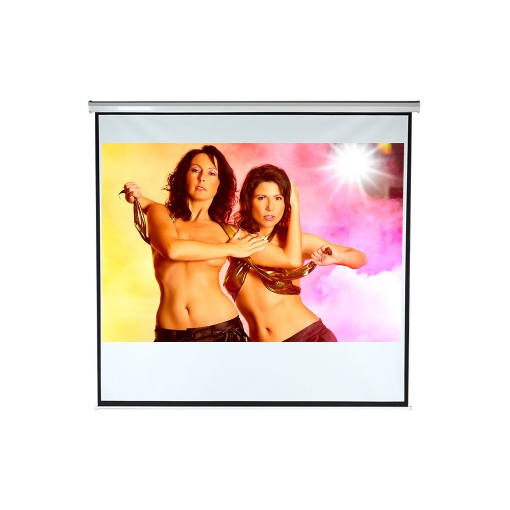 Melko Leinwand Beamerleinwand Motor HDTV Präsentationswand Kinoleinwand HD Motorleinwand (Schweres 3-Schicht Gewebetuch ca.500 g/m)