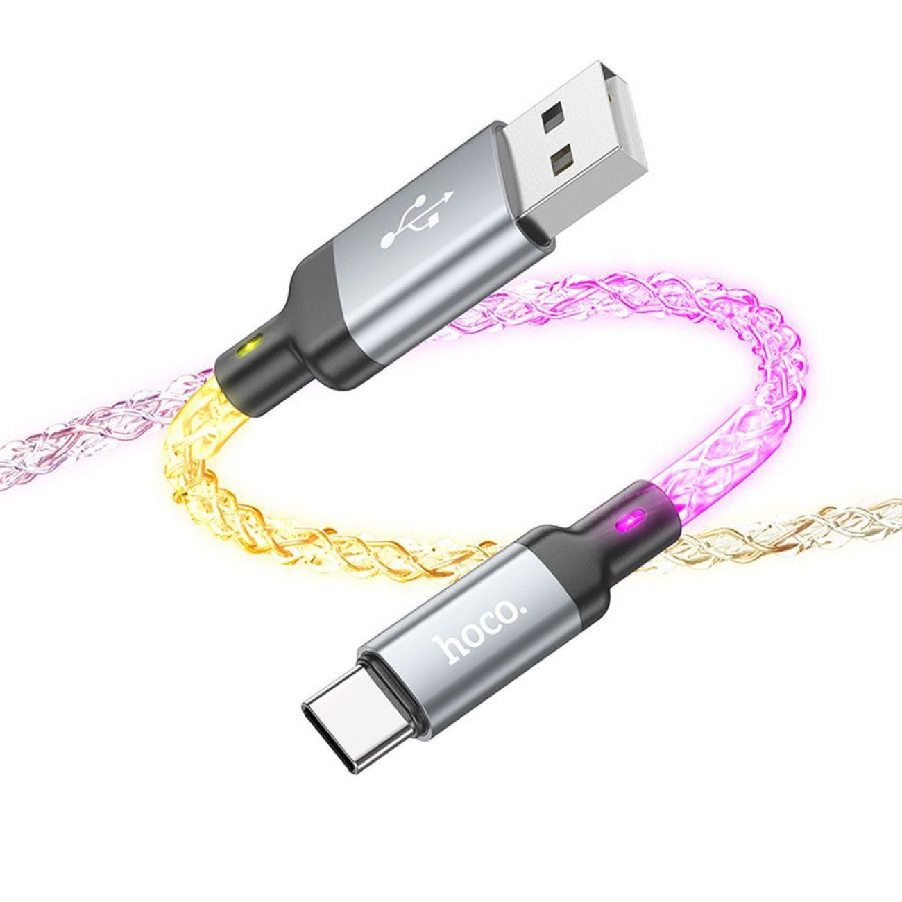 hoco. U112 USB-Kabel, USB-A, USB-C, Schnellladekabel mit 3A Leistung