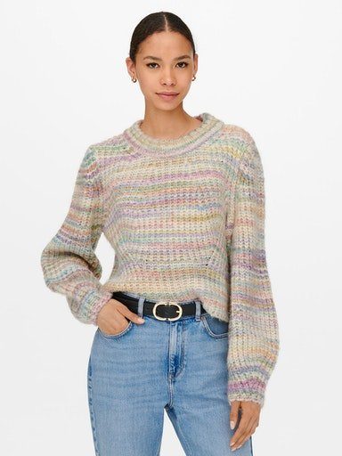 ONLY Strickpullover ONLCARMA L/S PULLOVER KNT NOOS Pumice Stone/W. | Strickpullover