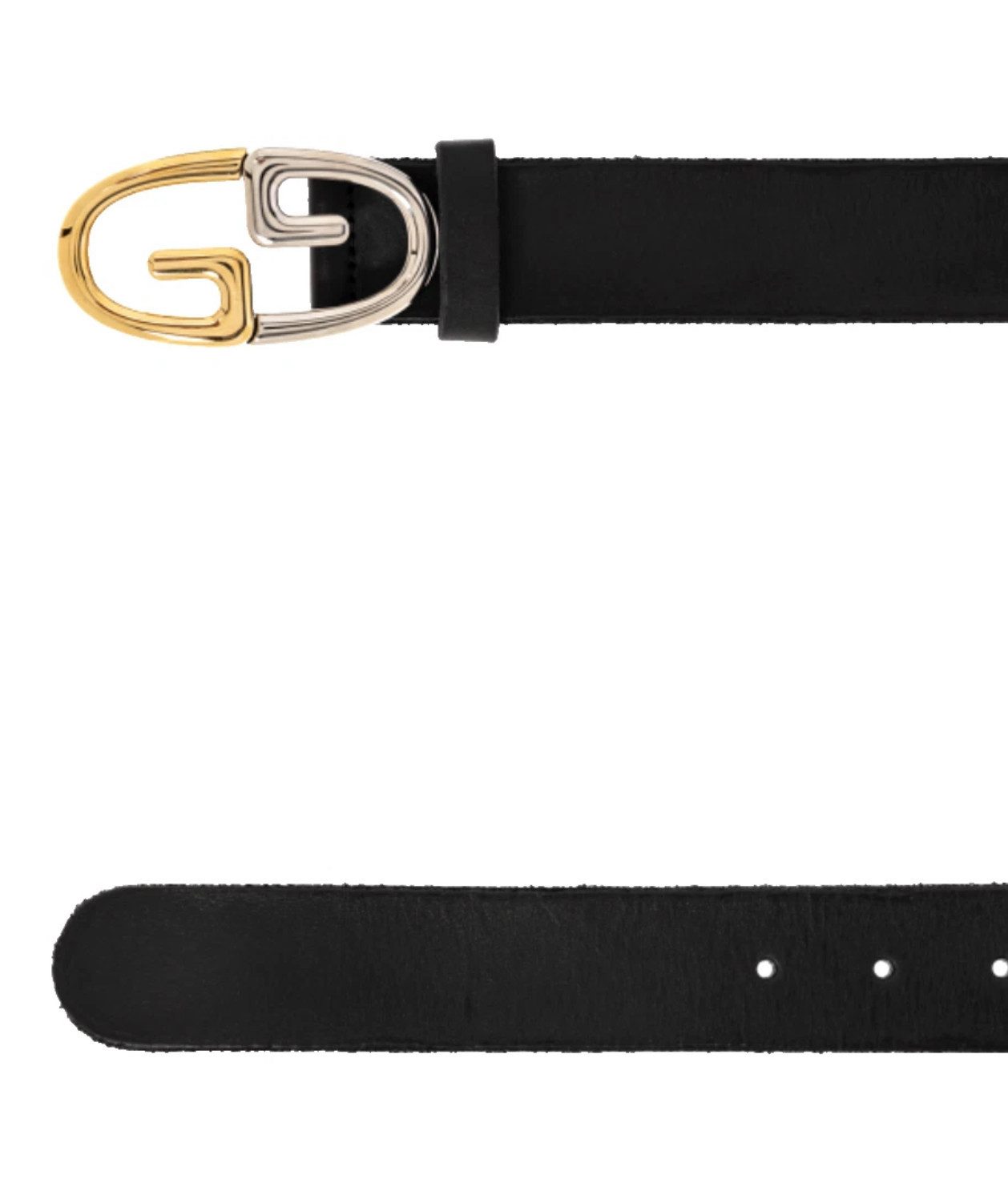 GUCCI Ledergürtel GG-Schnalle im Bicolor-Finish Unisex günstig online kaufen