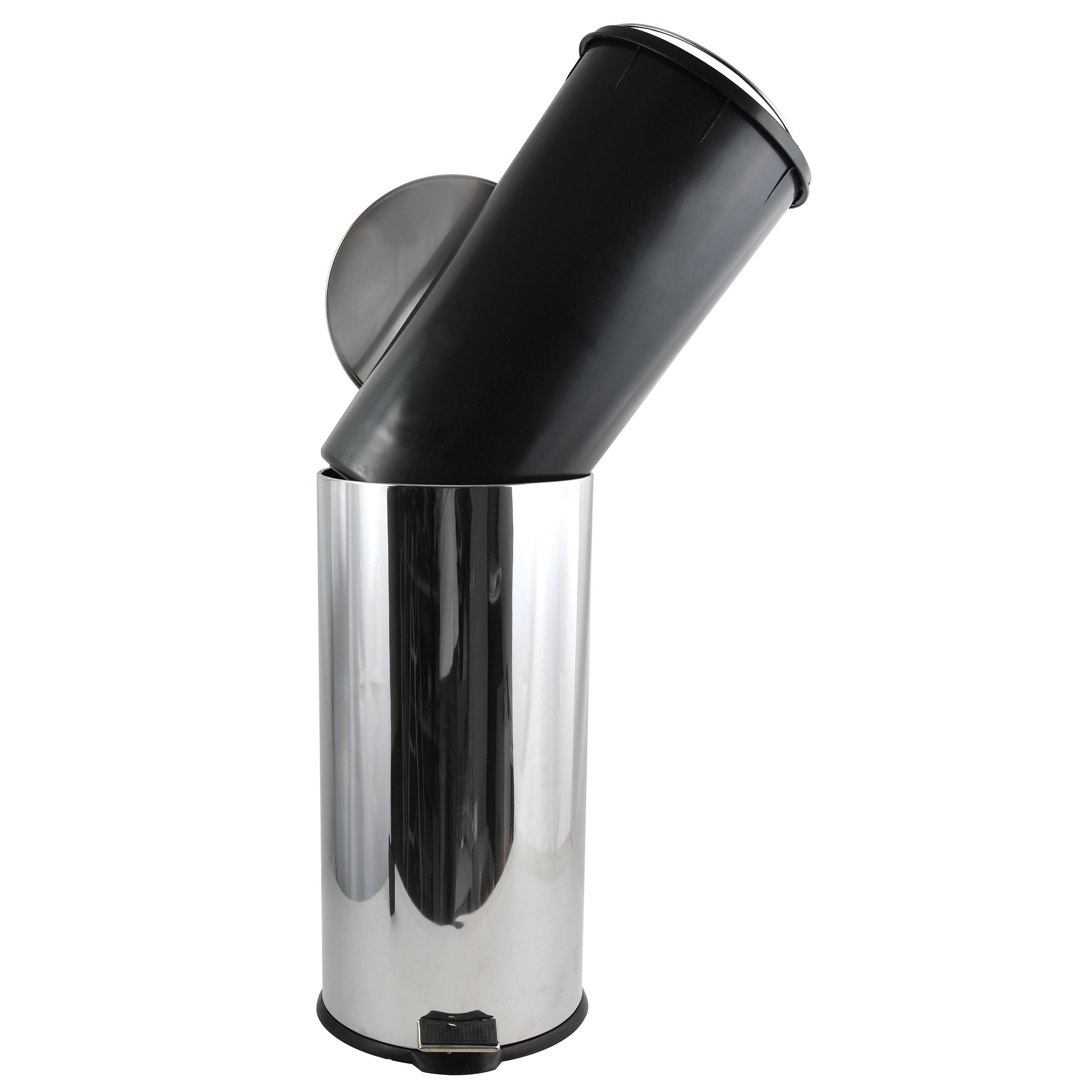 MSV Mülleimer MSV Design Treteimer Abfalleimer mit Inneneimer - 50 Liter - Edelstahl