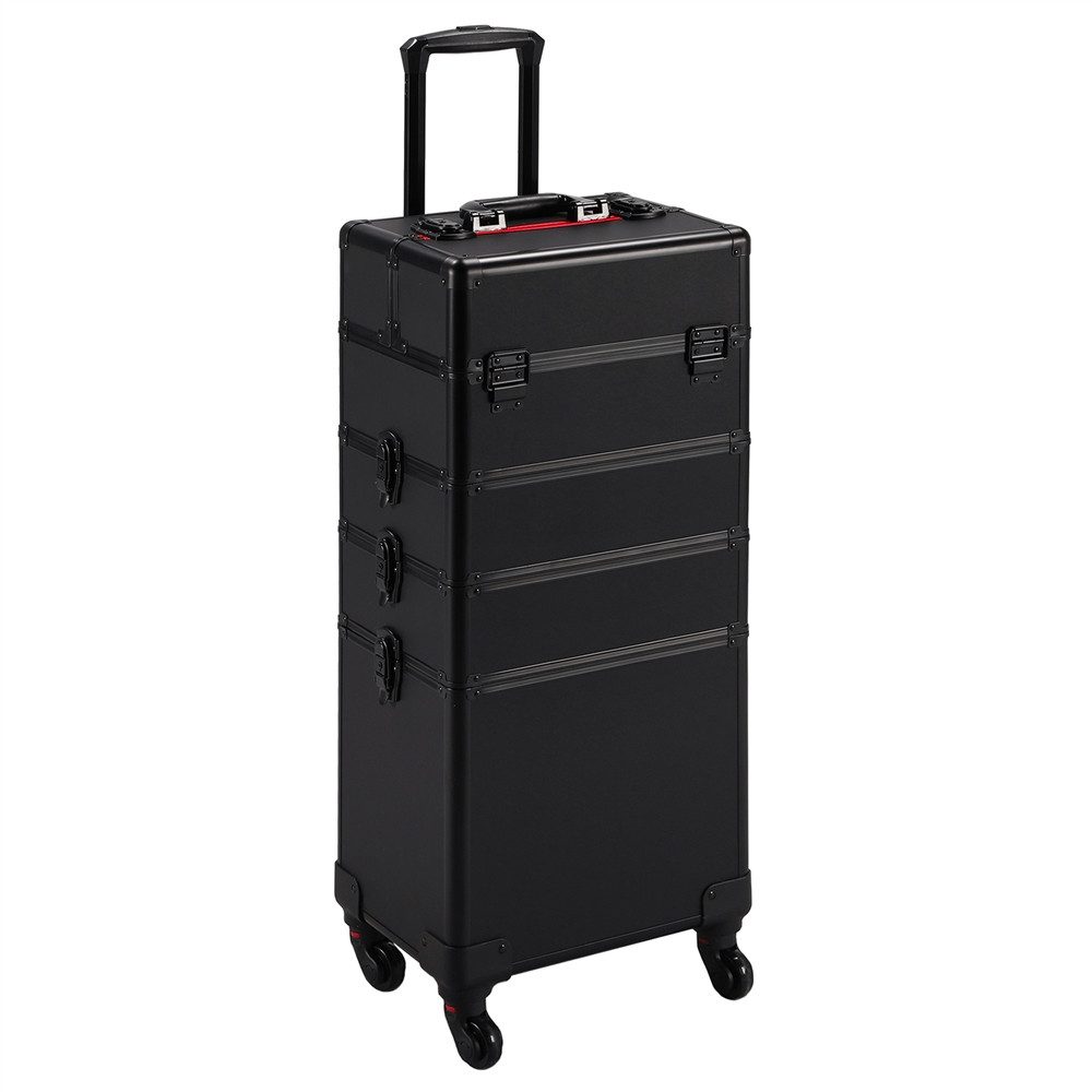 Kosmetik Koffer Yaheetech 4-in-1 Kosmetikkoffer, Trolley Schminkkoffer, Großer Make Up Schminkkoffer Mädchen