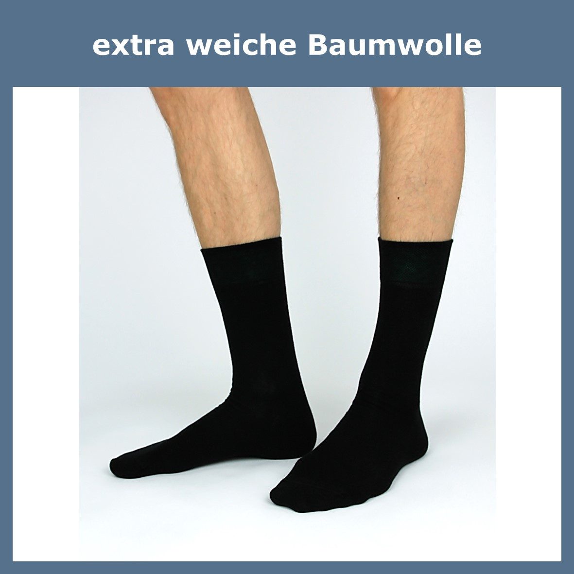 GAWILO Socken für Herren - Premium Komfortbund ohne drückende Naht (6 Paar) Weiche Socken aus hochwertiger, doppelt gekämmter Baumwolle