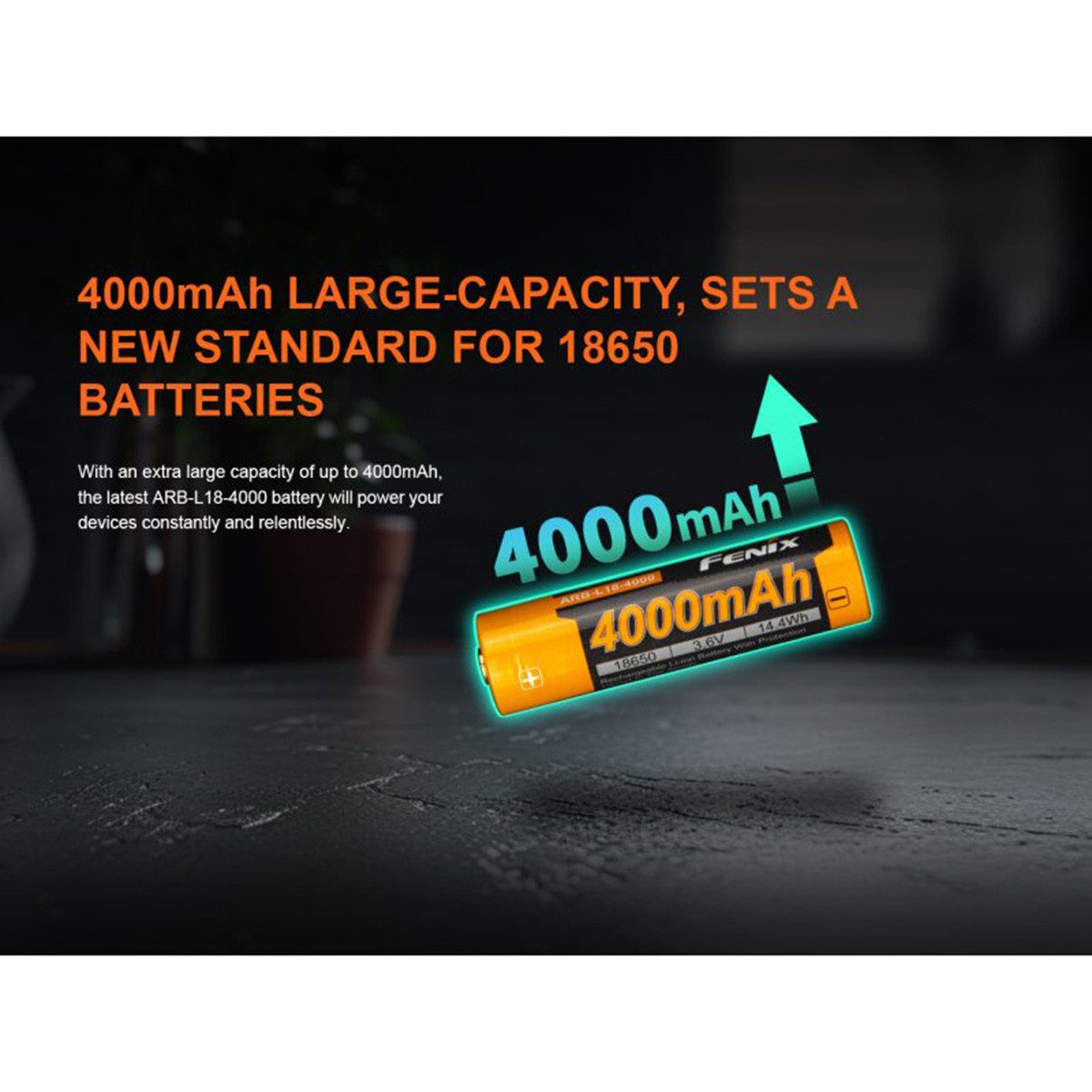 Fenix ARB-L18-4000 18650 3,6V - Li-Ion Akku 4000mAh Akku