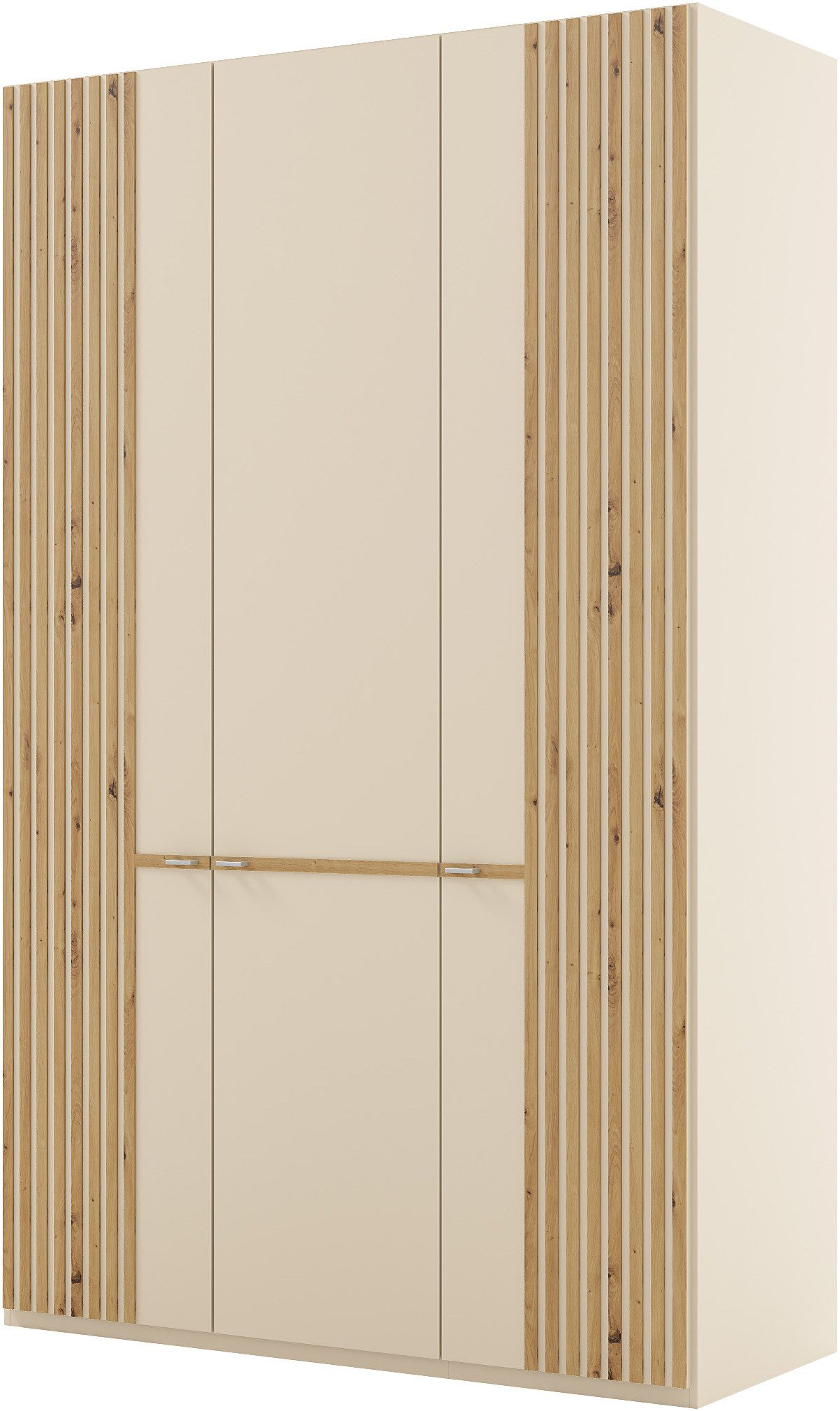 Musterring Drehtürenschrank Isabelle Lamellen in Eiche, Griffe in silber, verschiedene Größen und Farben