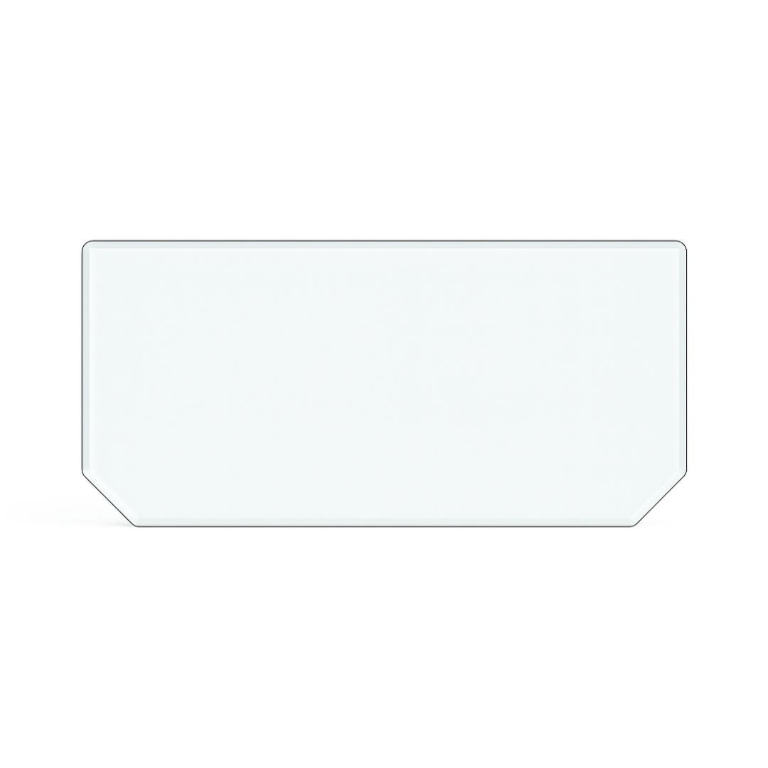 Feuercampus Bodenschutzplatte Funkenschutzplatte Glas für Kaminofen Sechseck