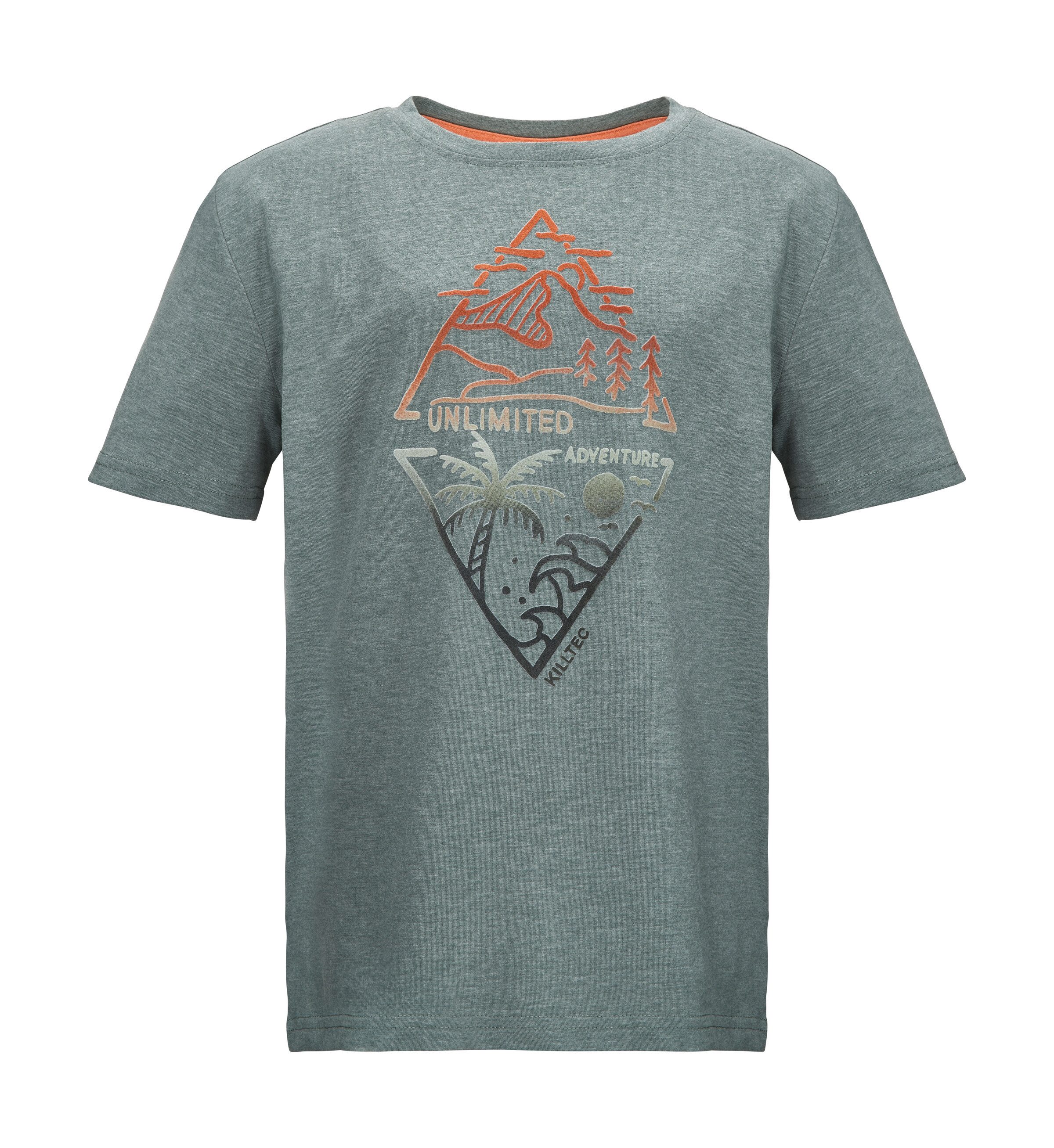 Killtec T-Shirt KOS 137 BYS TSHRT Trendiges Funktions-T-Shirt mit Farbverlauf-Druck