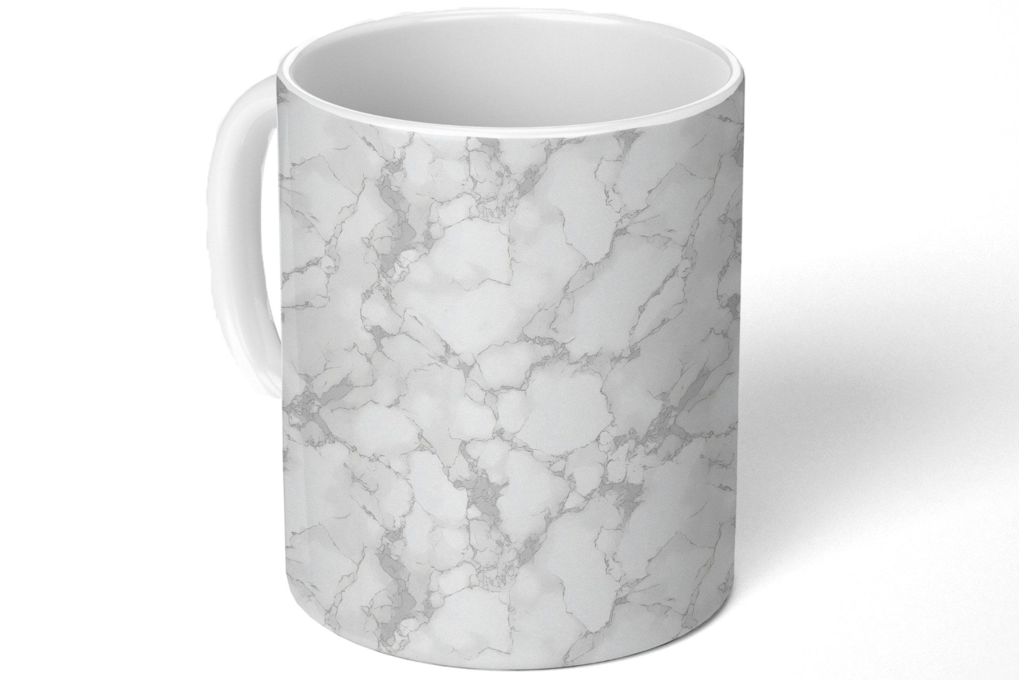 Tasse Weiß - Marmor - Grau