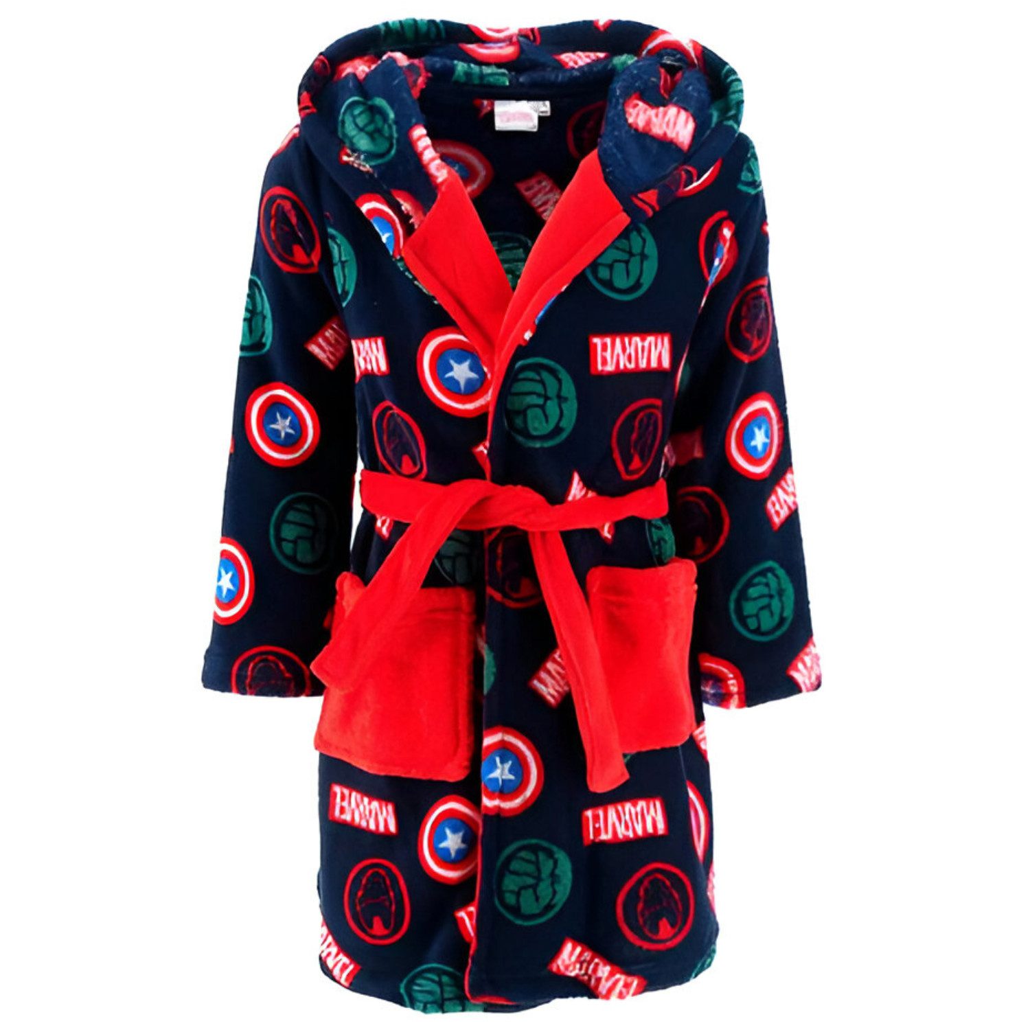 Bademantel Marvel Avengers Kinder Hausmantel Bademantel mit Kapuze
