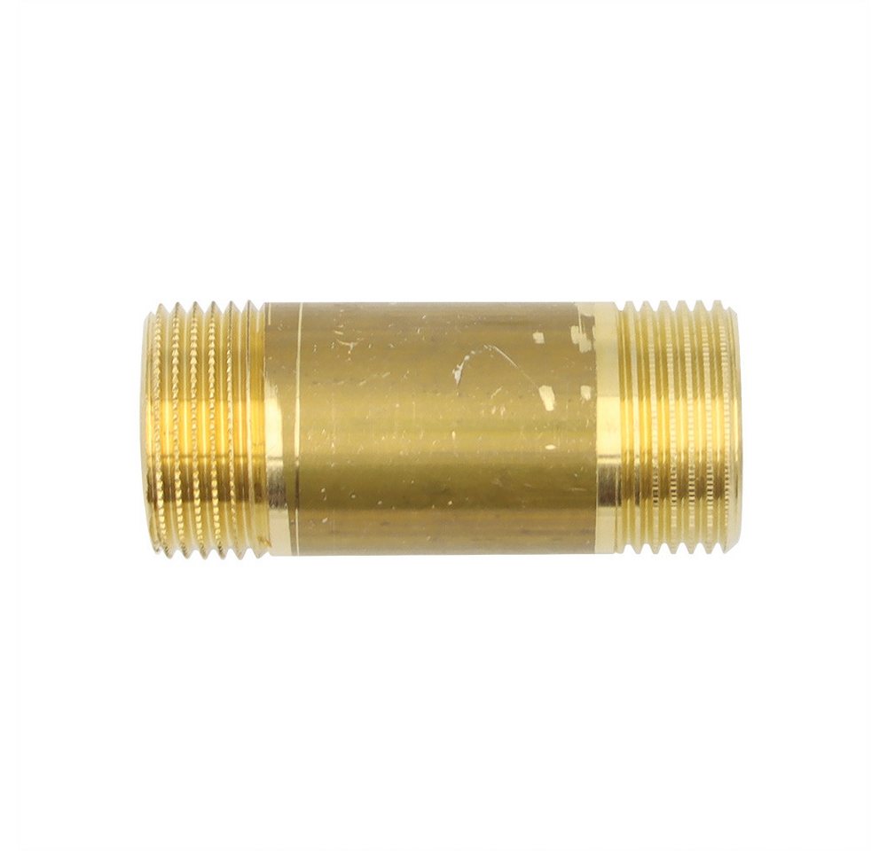 Thumbnail - General Fittins Gewindefitting Messing Rohrdoppelnippel 3/4 Zoll x 60 mm DN20 Rohrnippel Langnippel
