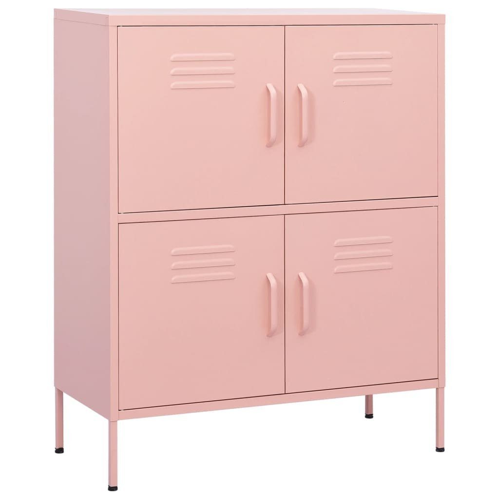 vidaXL Aktenschrank Lagerschrank Rosa 80x35x101,5 cm Stahl (1-St)