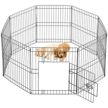 Yaheetech Hundekäfig, Welpenlaufstall Hundelaufstall mit Tür