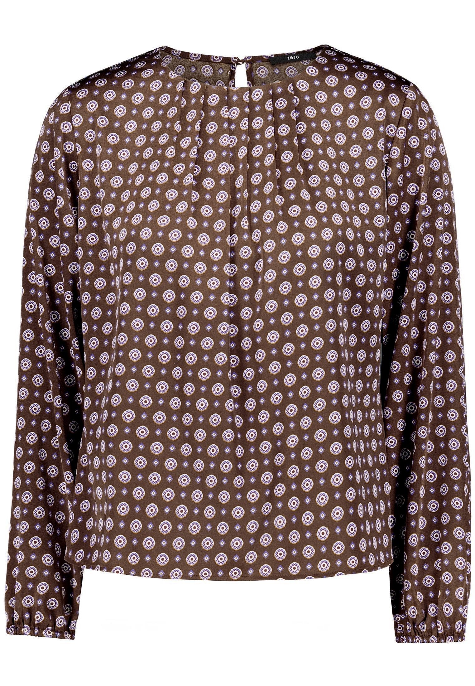 Zero Satinbluse Damen mit Print.