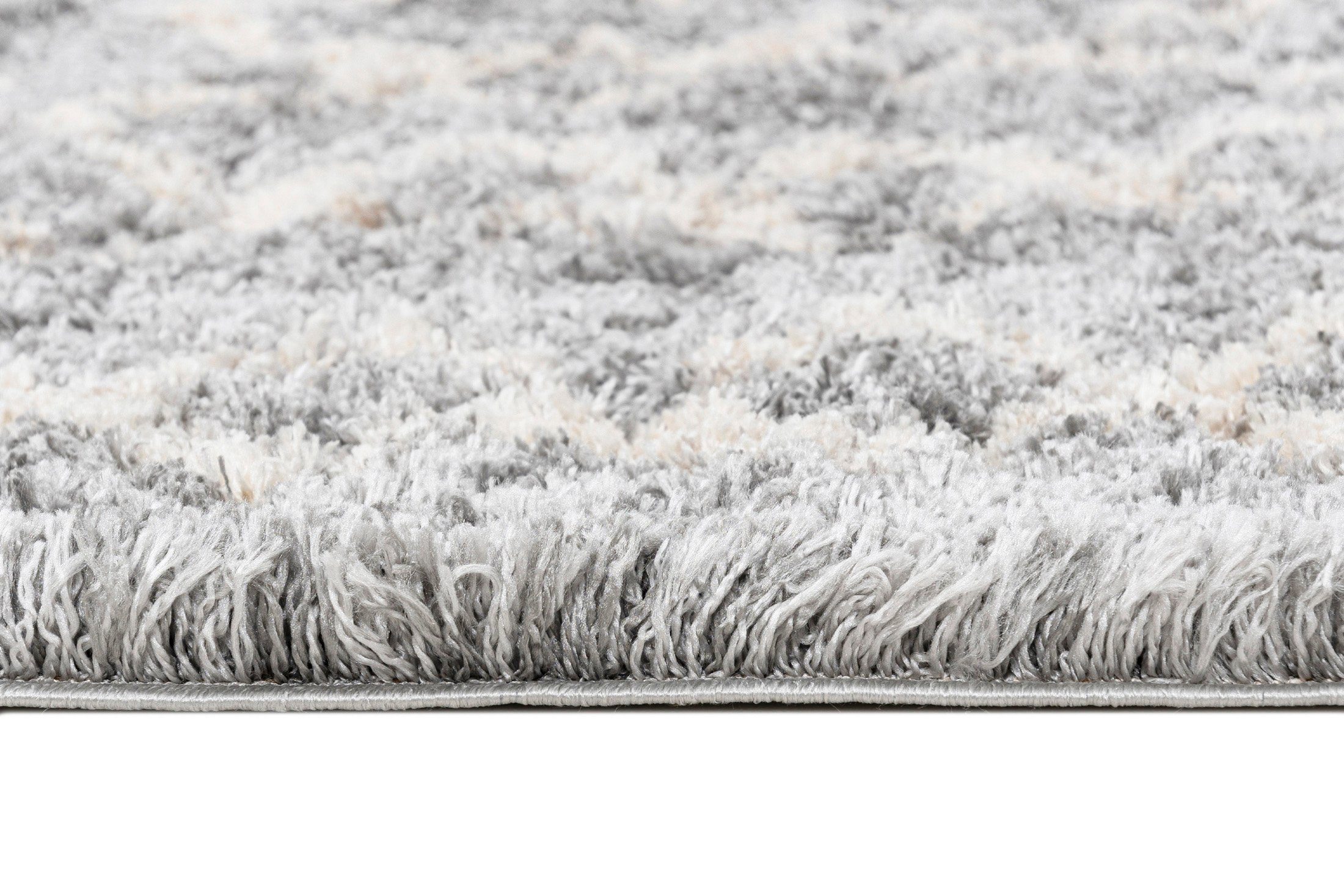 Hochflor-Teppich Hochflor Shaggy Teppich für 35 Rechteckig, Grau, Weich Boho x - 150 Mazovia, Pflegeleicht, Höhe cm, Wohnzimmer look, 80 Fransen mm - Langflor