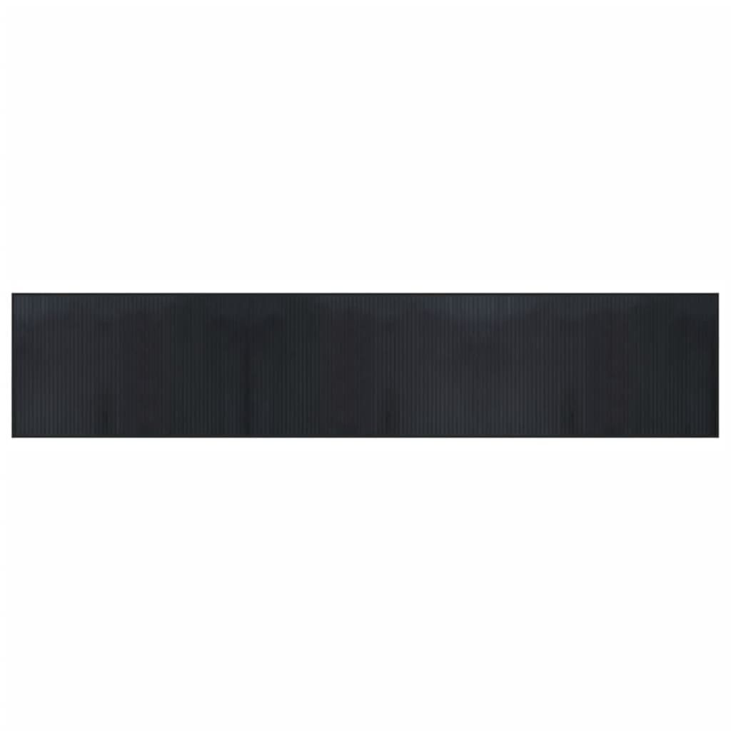 vidaXL Teppich Teppich Rechteckig Schwarz 60x300 cm Bambus, Rechteckig