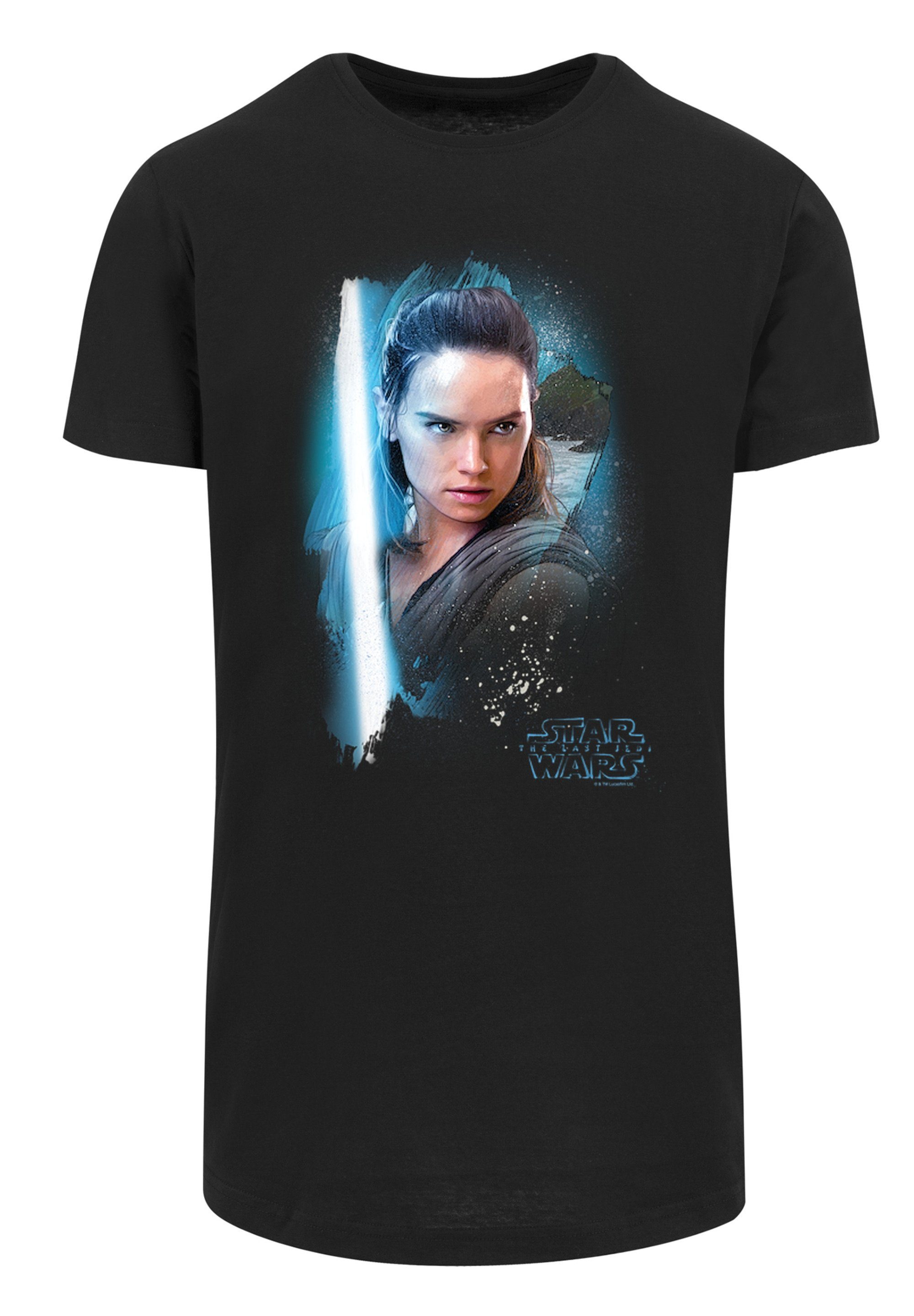 'Star schwarz Last Jedi T-Shirt Rey Print Brushed' Wars F4NT4STIC