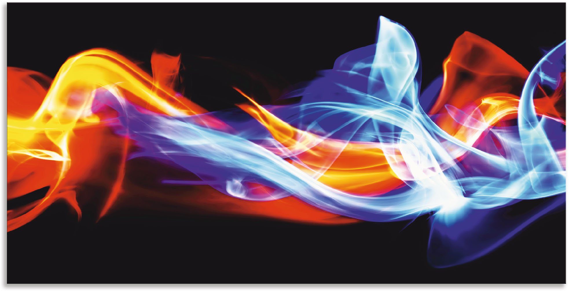 Artland Wandbild Feuer und Eis, Gegenstandslos (1 St), als Alubild, Leinwandbild, Wandaufkleber oder Poster in versch. Größen | Poster
