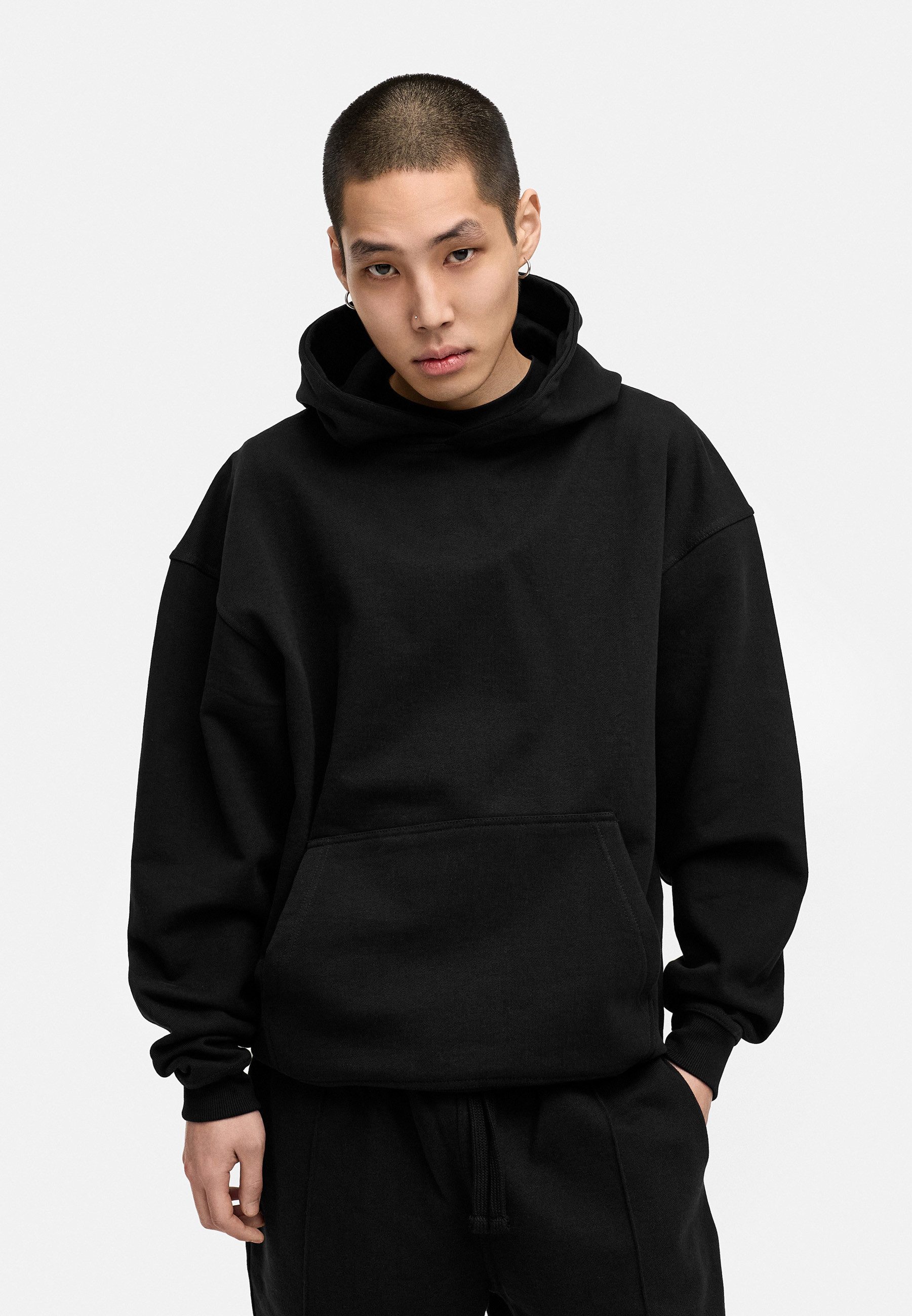 BEHYPE STUDIOS Hoodie IM OVERSIZE FIT Herren Cord-less Kapuzenpullover lockeres Kapuzen-Sweatshirt Sweater