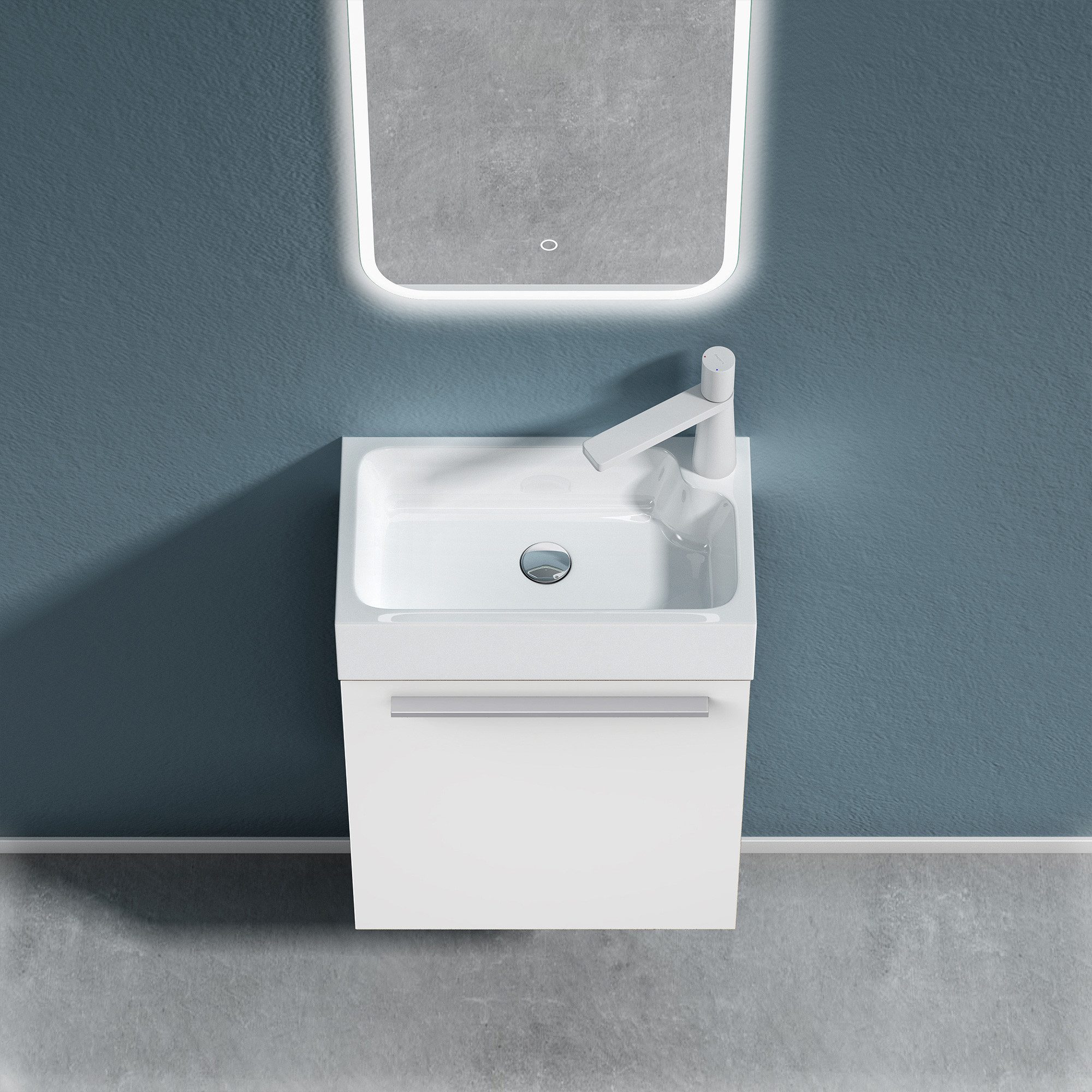 doporro Badezimmer-Set Badmöbel-Set Gäste WC Waschbecken günstig online kaufen