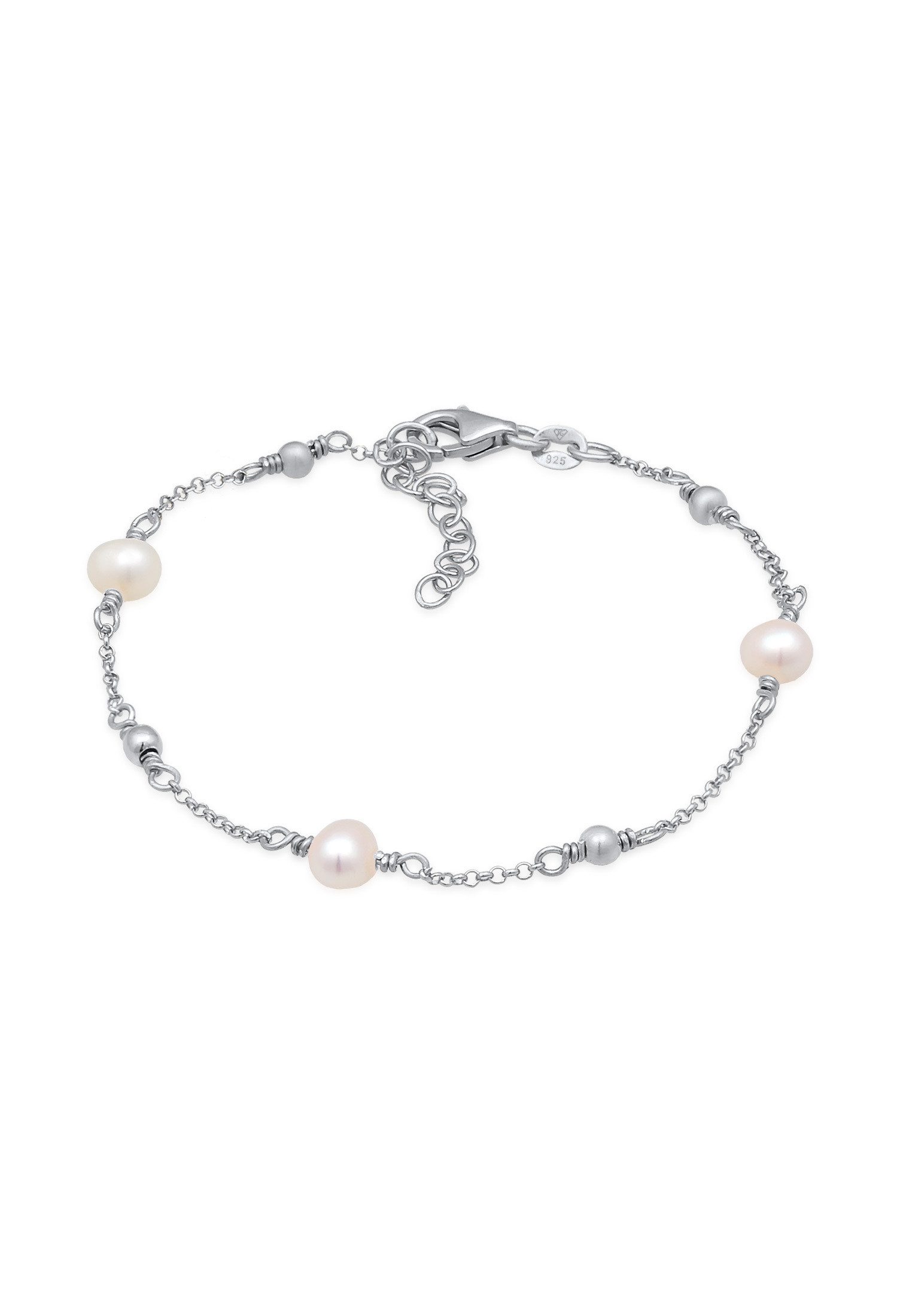 Elli Perlenarmband Erbskette Kugeln Süßwasserzuchtperle 925er Silber günstig online kaufen