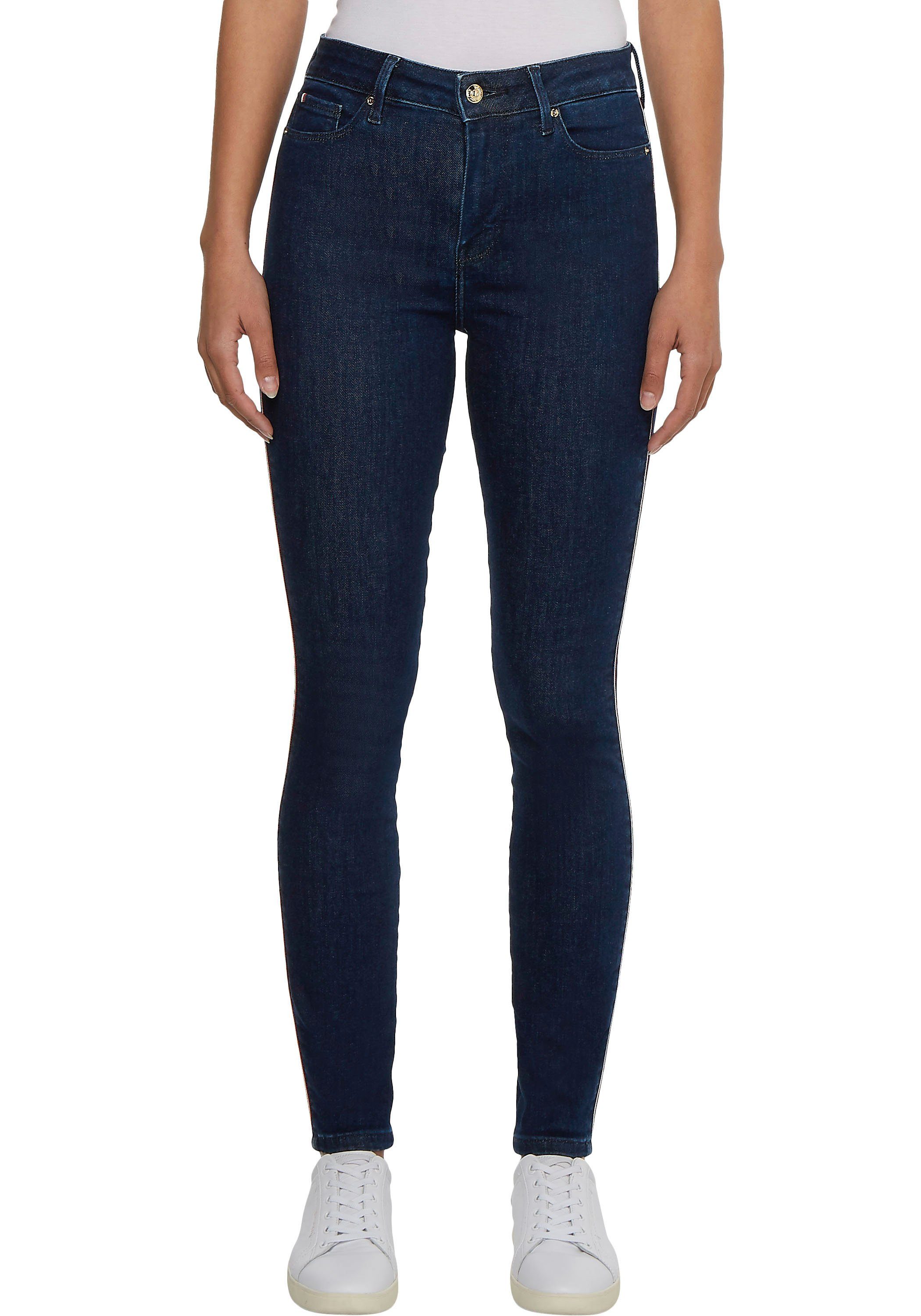 Tommy Hilfiger Skinny-fit-Jeans »HARLEM U SKINNY HW CW« mit Logostickerei  an der Gesäßtasche online kaufen | OTTO
