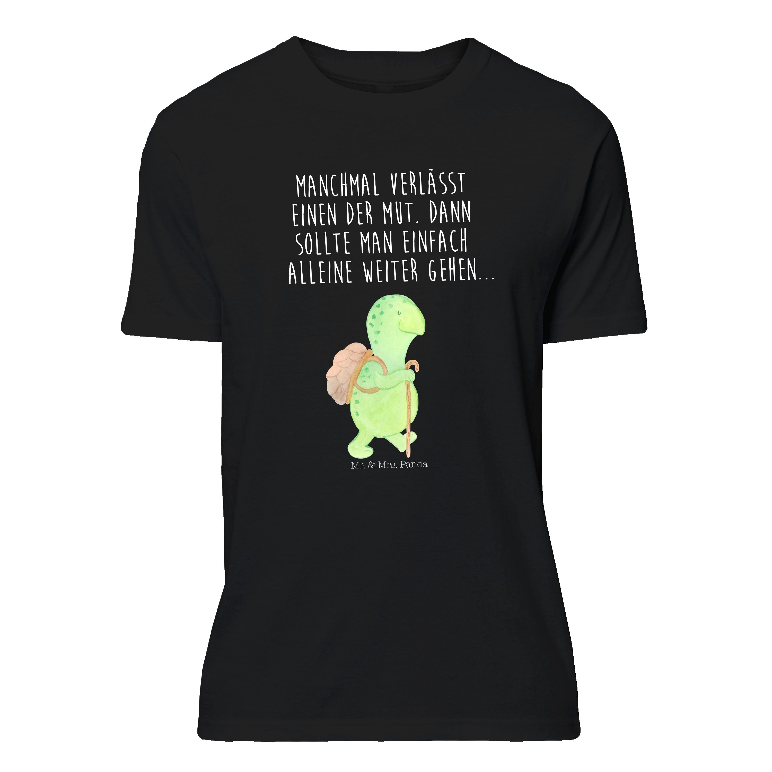 Mr. & Mrs. Panda TShirt »Schildkröte Wanderer Schwarz Motivation