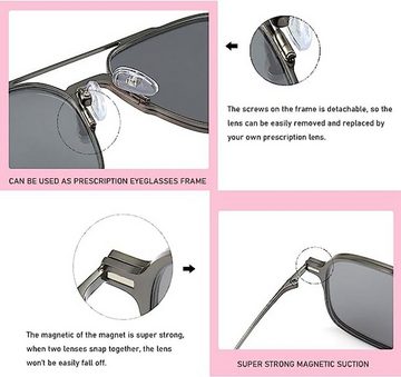 autolock Sonnenbrille Mit Magnet clip auf Sonnenbrille 3 in 1 Brille Anti-Blaulicht