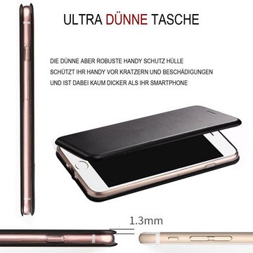 Numerva Handyhülle Hardcover Etui Schutz Hülle für Xiaomi Redmi Note 8 / Note 8 Pro, Flip Cover Klapp Hülle Etui