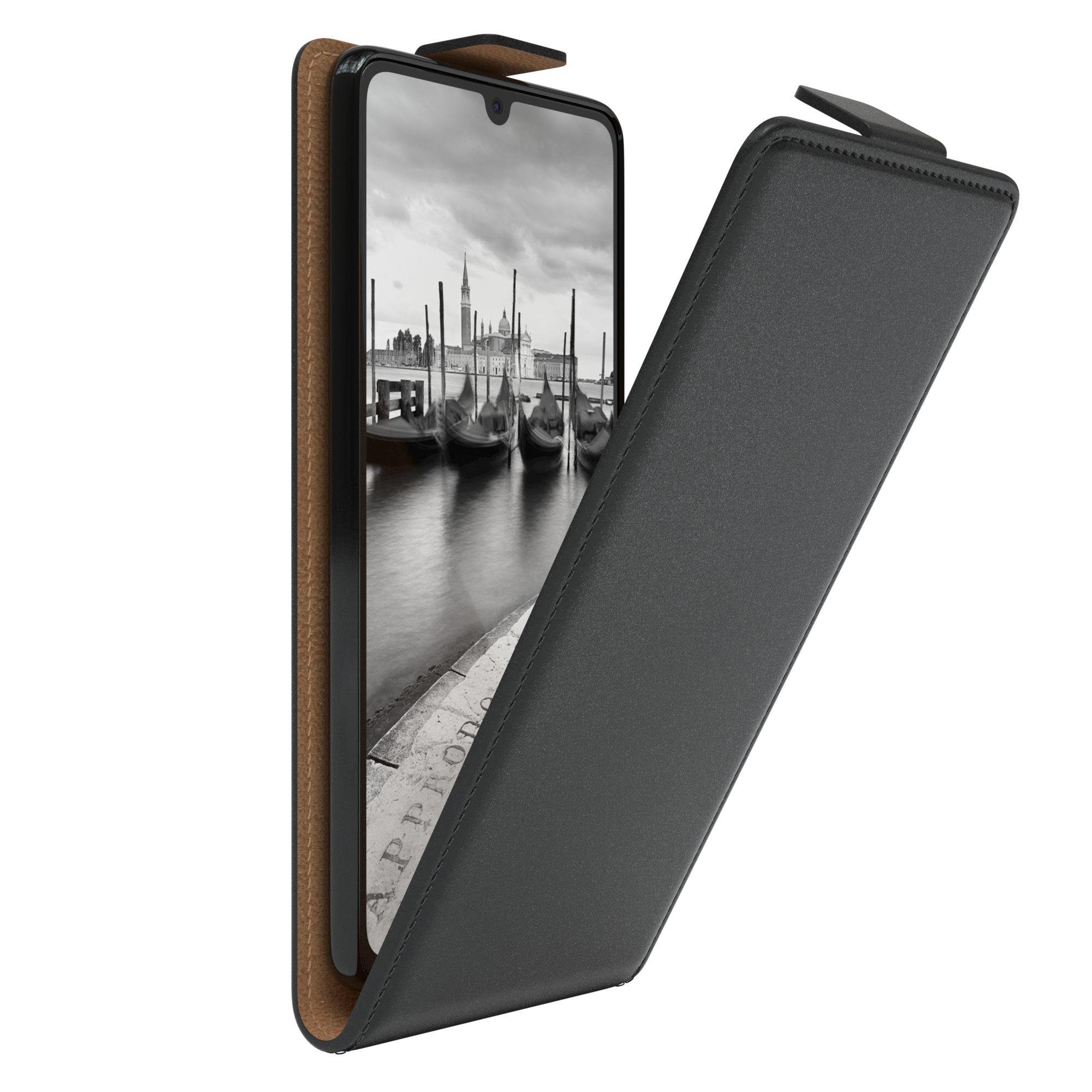 EAZY CASE Handyhülle Flipcase für Samsung Galaxy A41 6,1 Zoll, Tasche Klapphülle Handytasche zum Aufklappen Etui Kunstleder Schwarz