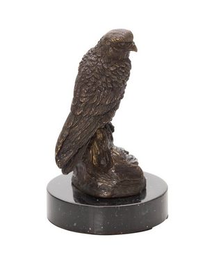 Aubaho Skulptur Bronzeskulptur Falke Vogel Bronze Figur Skulptur Jagd antik Stil sculp