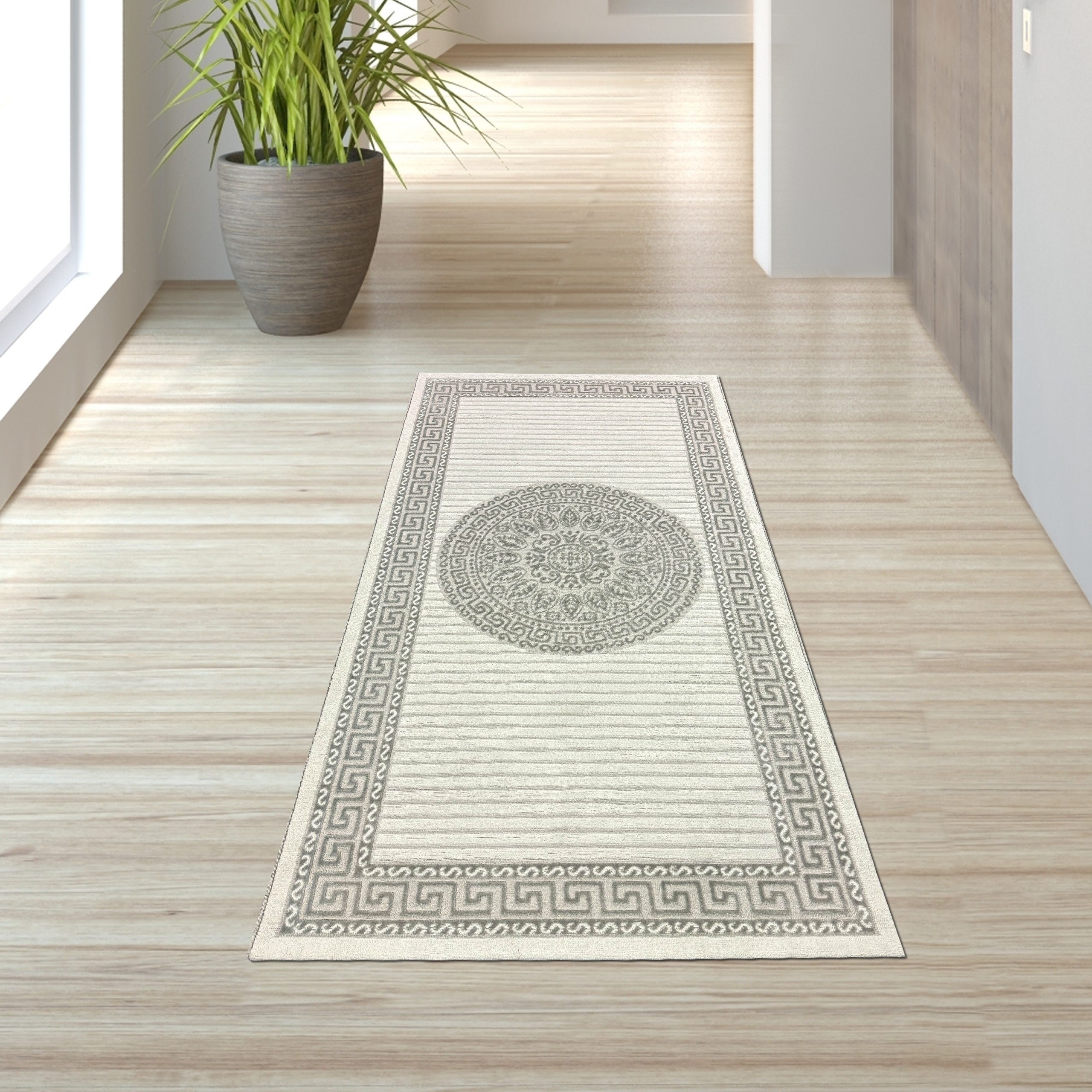 TeppichHome24 Teppich Glänzender Designer Teppich mit Orient Muster in grau günstig online kaufen