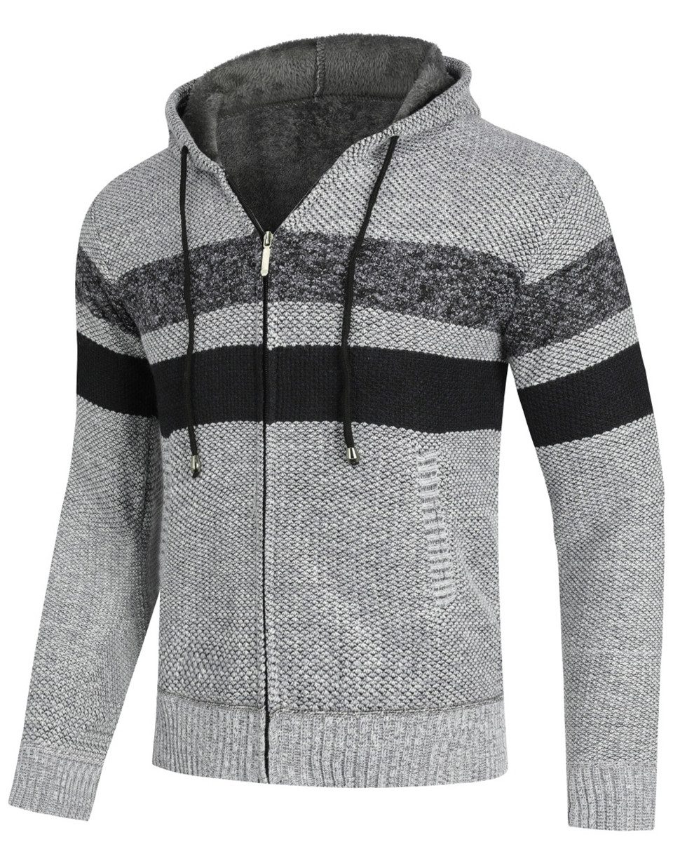 Allthemen Cardigan Herren Strickjacke mit Kapuze günstig online kaufen