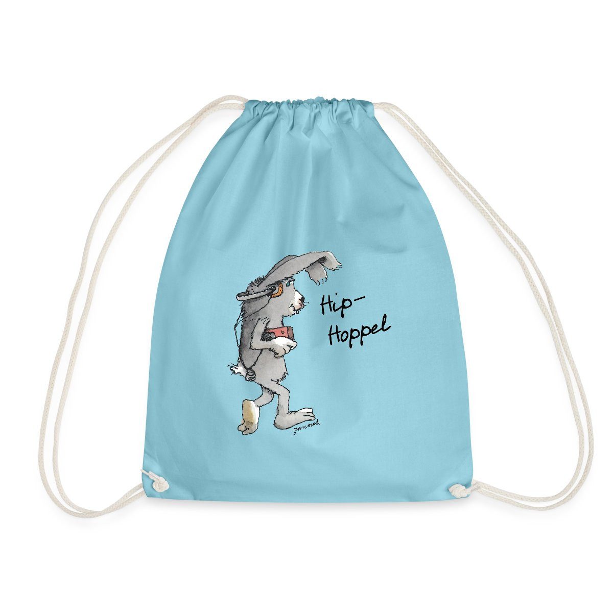 Spreadshirt Turnbeutel Janosch Hip Hoppel Hiphopper Hase Turnbeutel (1-tlg)