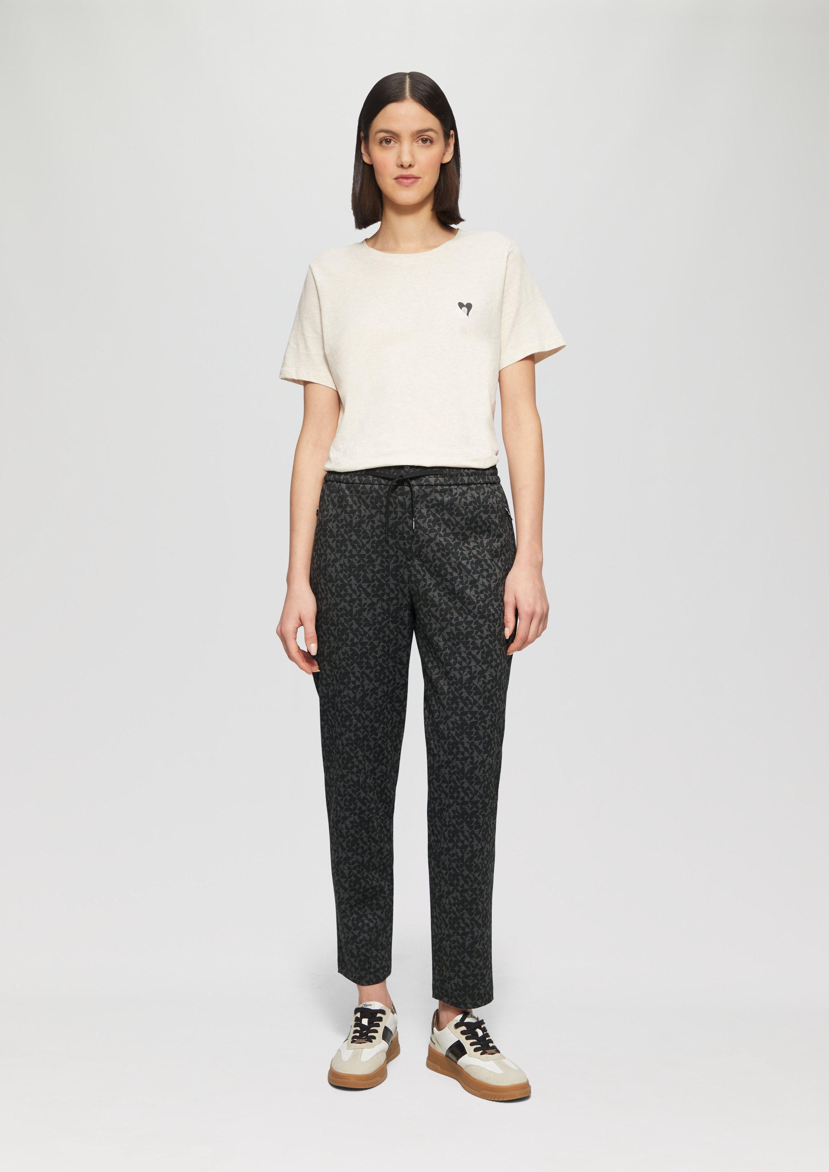 s.Oliver 7/8-Hose Gemusterte Jogpants und Reißverschlusstaschen günstig online kaufen