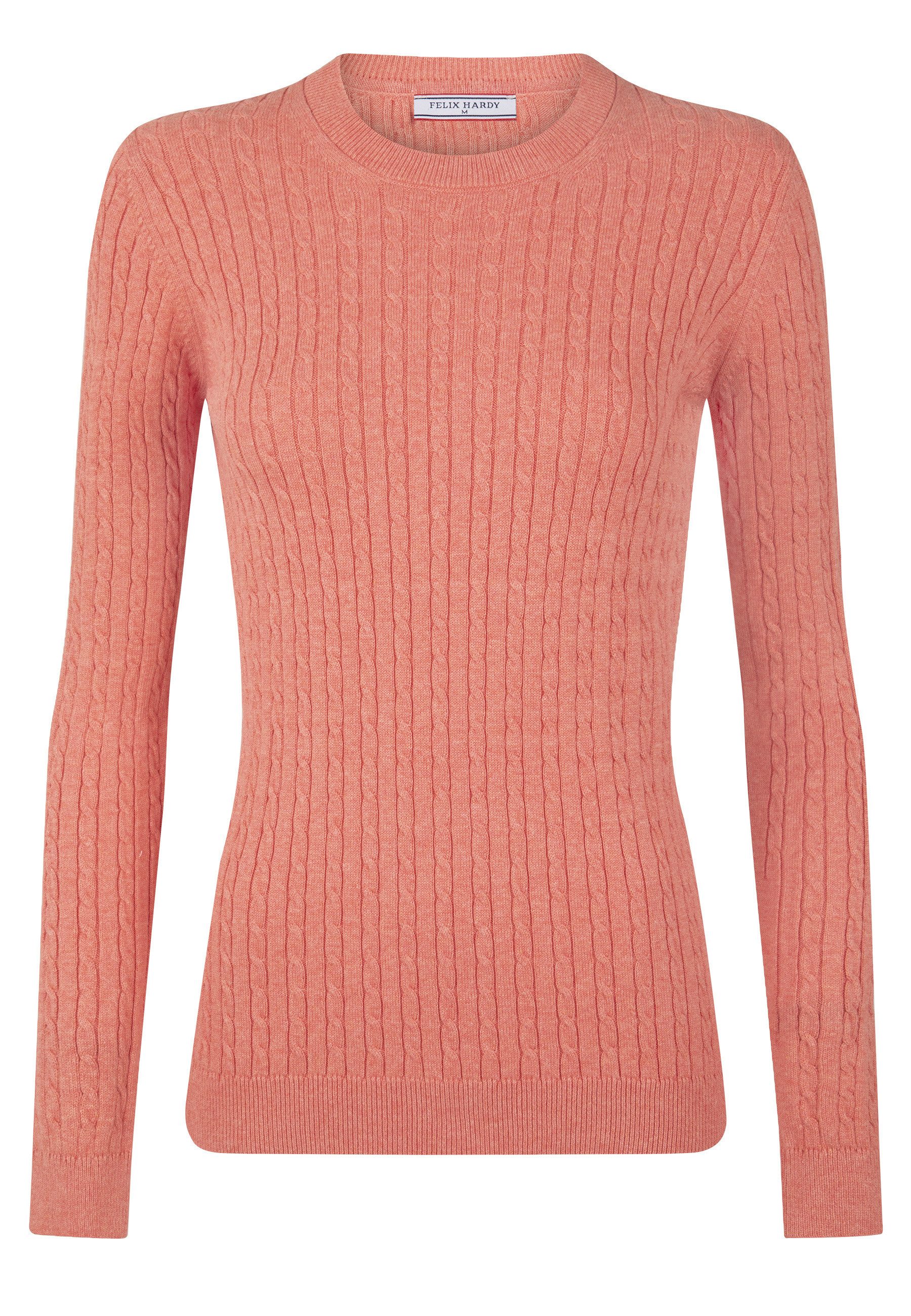 Felix Hardy Rundhalspullover Zopfmuster Pullover mit Rundhals